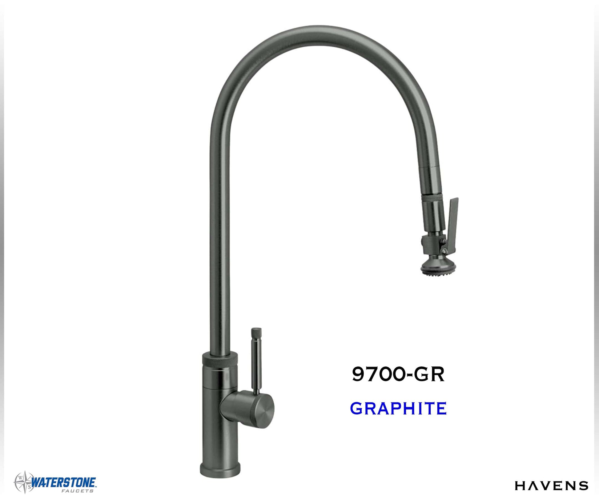 Waterstone Industrial Extended Reach PLP Pulldown Faucet - 9700 - Havens | Luxury Metals