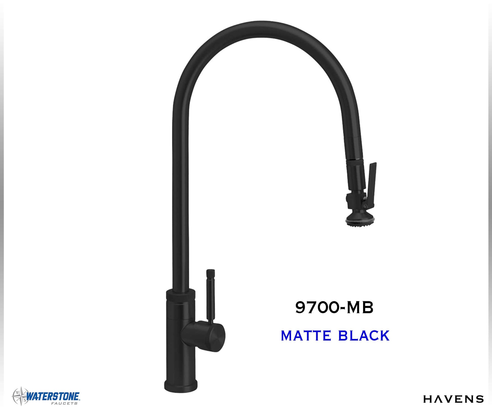 Waterstone Industrial Extended Reach PLP Pulldown Faucet - 9700 - Havens | Luxury Metals