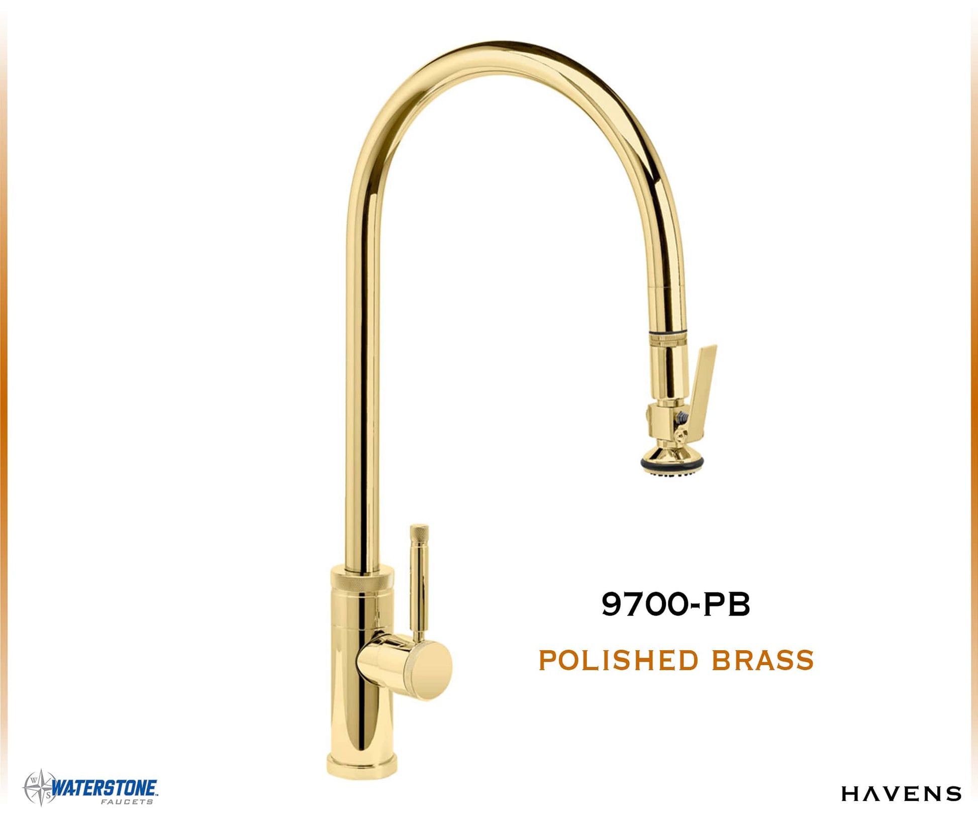 Waterstone Industrial Extended Reach PLP Pulldown Faucet - 9700 - Havens | Luxury Metals