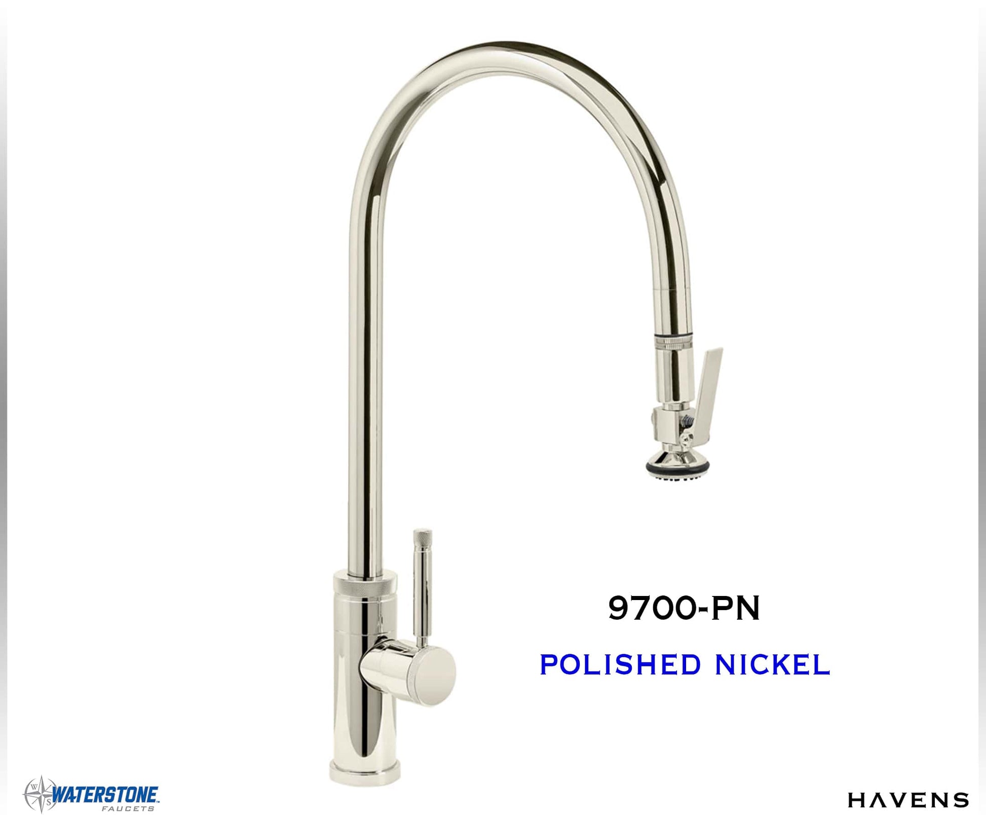 Waterstone Industrial Extended Reach PLP Pulldown Faucet - 9700 - Havens | Luxury Metals