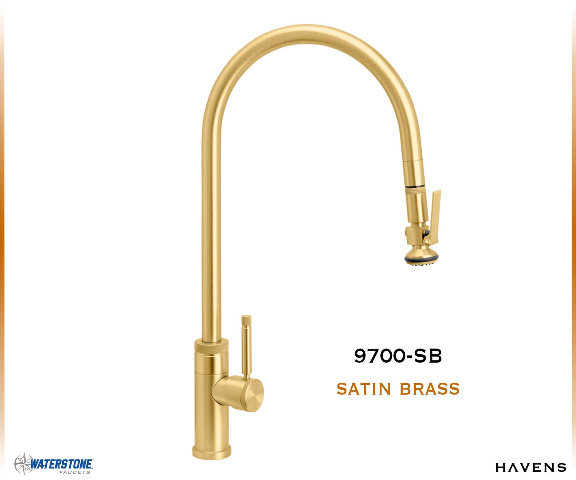 Waterstone Industrial Extended Reach PLP Pulldown Faucet - 9700 - Havens | Luxury Metals