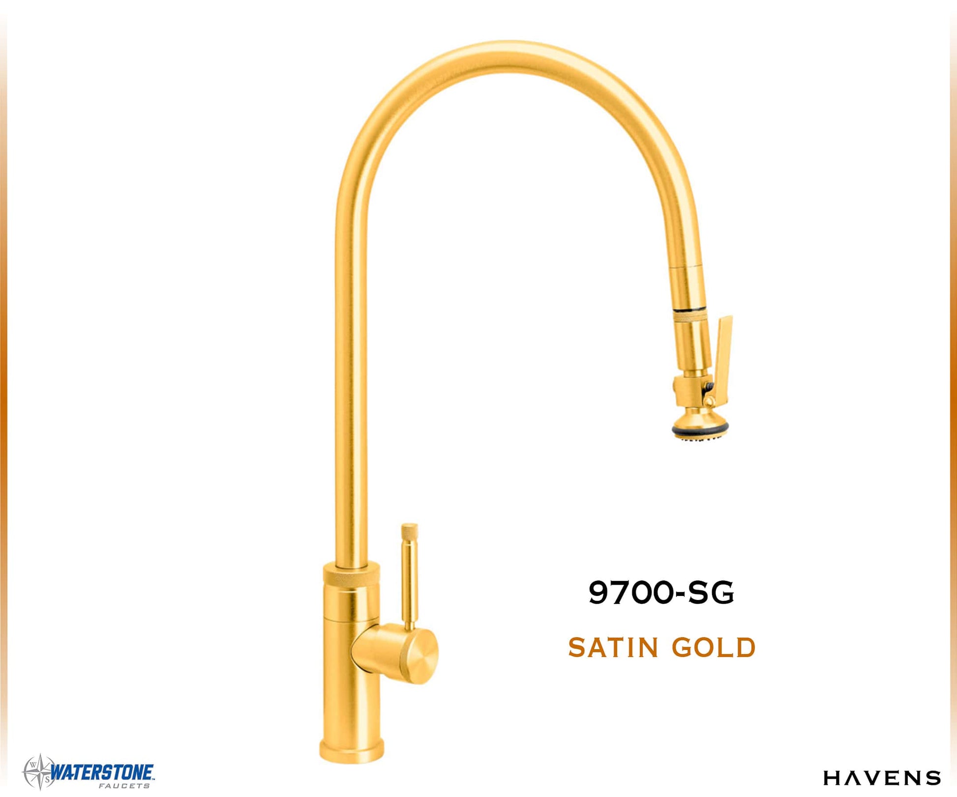 Waterstone Industrial Extended Reach PLP Pulldown Faucet - 9700 - Havens | Luxury Metals