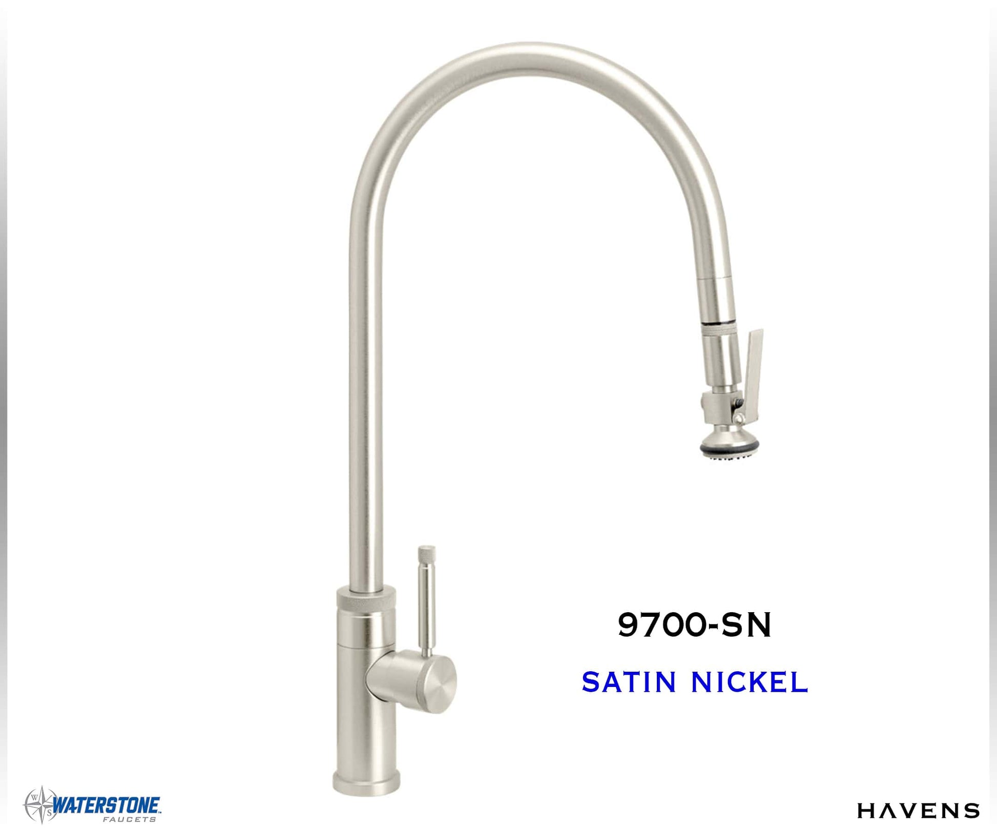 Waterstone Industrial Extended Reach PLP Pulldown Faucet - 9700 - Havens | Luxury Metals