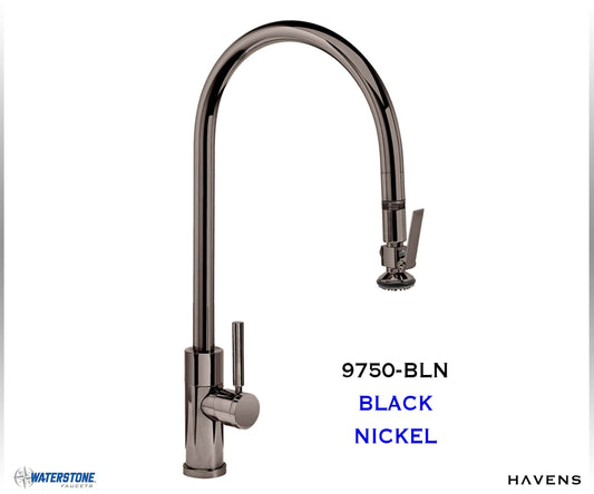 Waterstone Modern Extended Reach PLP Pulldown Faucet - 9750 - Havens | Luxury Metals