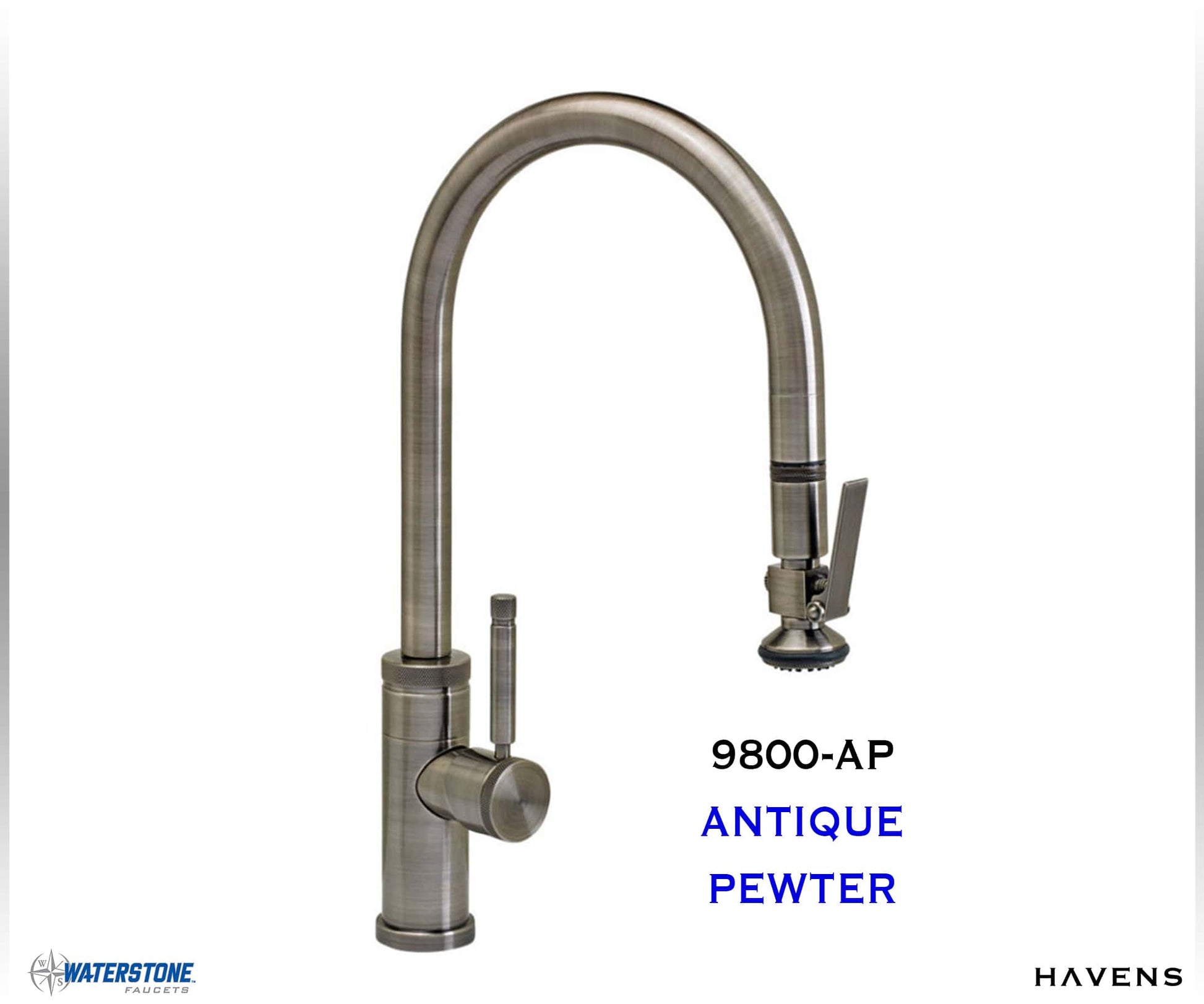 Waterstone Industrial PLP Pulldown Faucet - 9800 - Havens | Luxury Metals