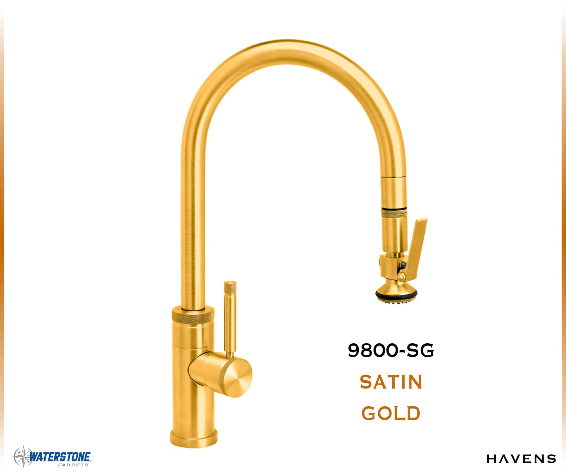 Waterstone Industrial PLP Pulldown Faucet - 9800 - Havens | Luxury Metals