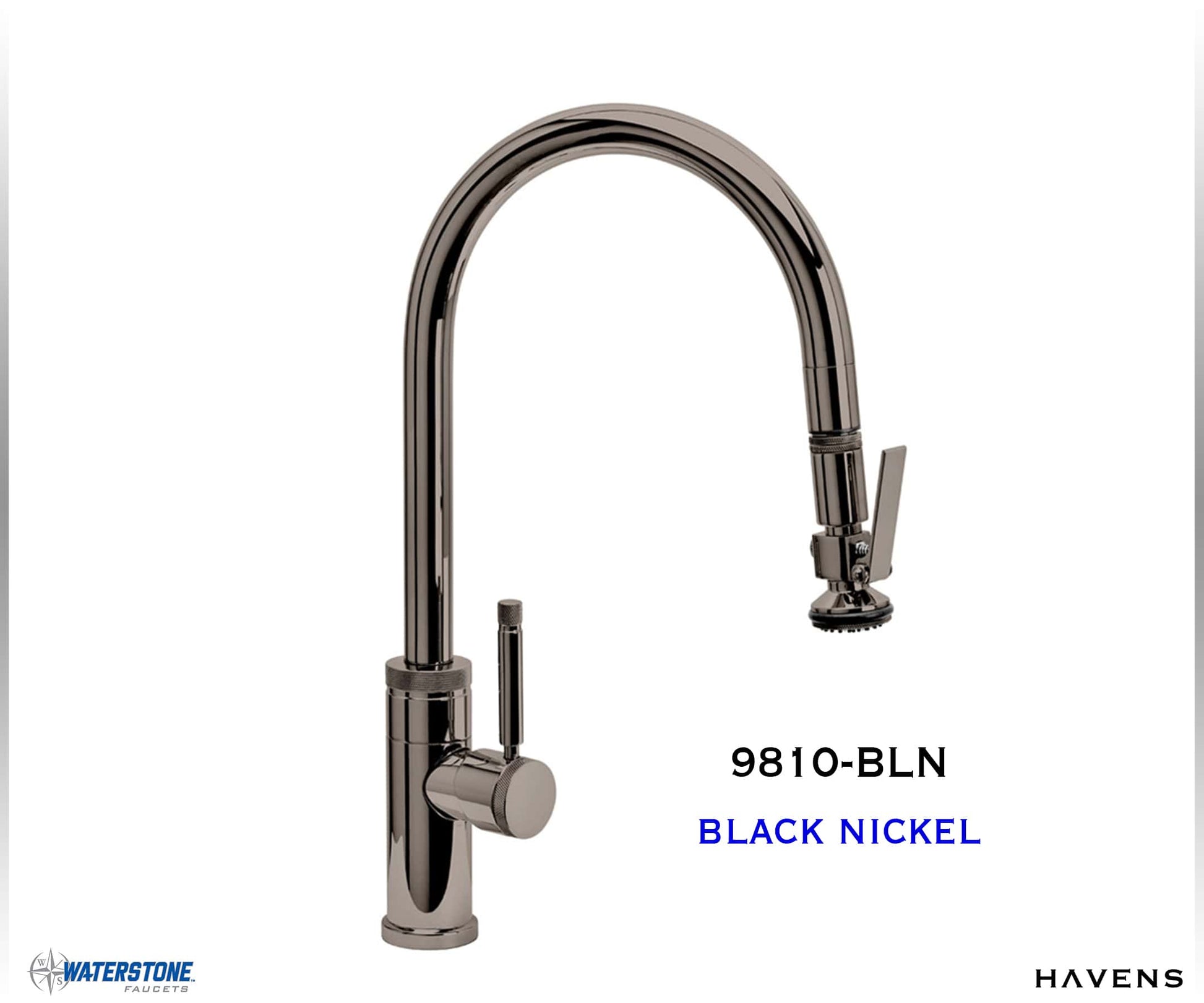 Waterstone Industrial PLP Pulldown Faucet - 9810 (Angled) - Havens | Luxury Metals