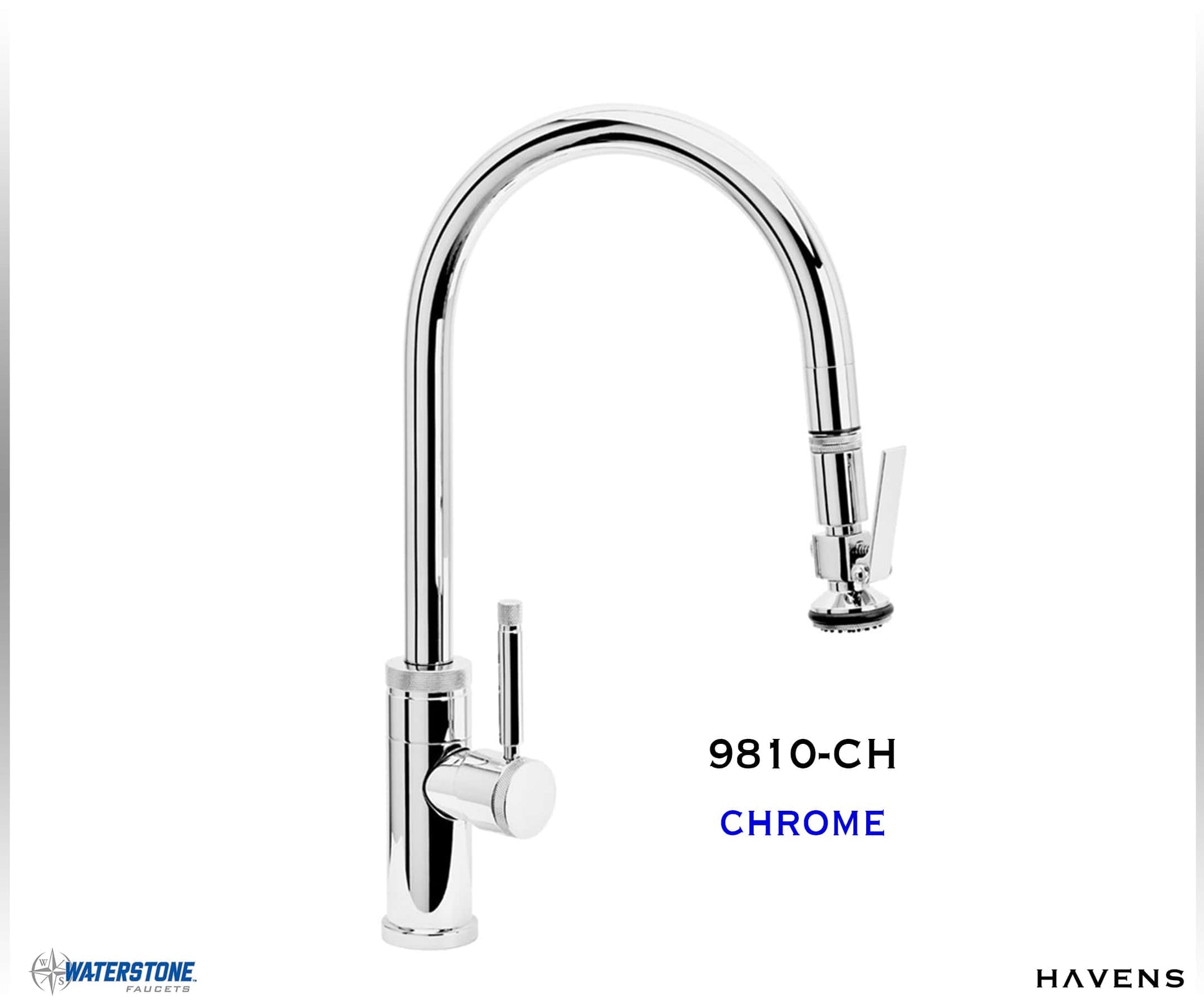 Waterstone Industrial PLP Pulldown Faucet - 9810 (Angled) - Havens | Luxury Metals