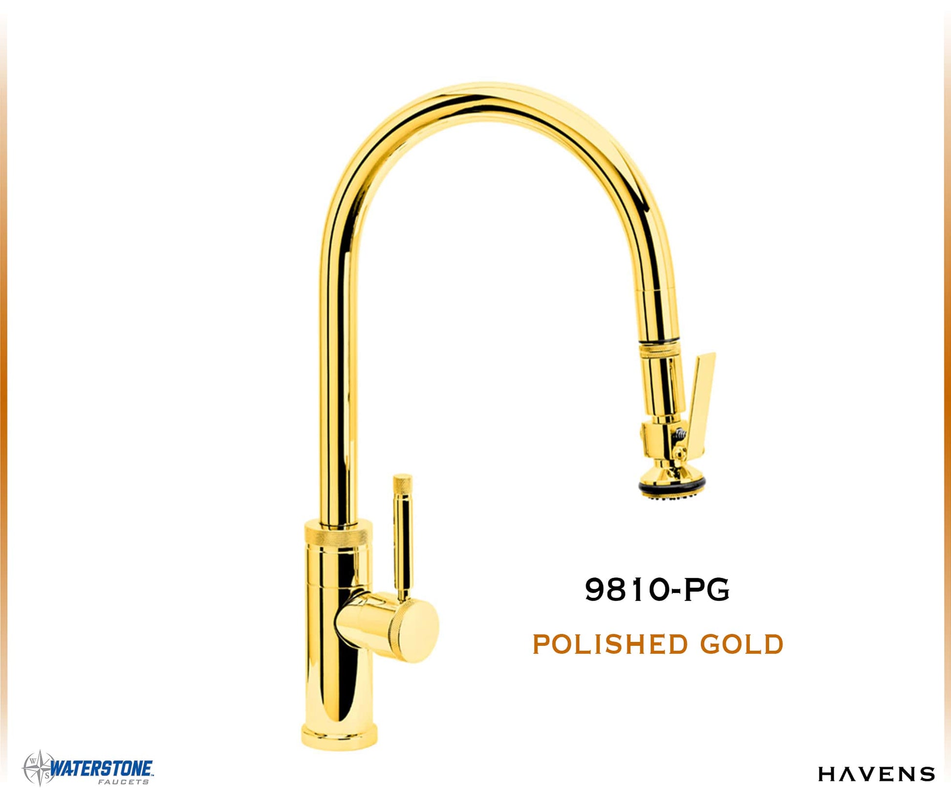 Waterstone Industrial PLP Pulldown Faucet - 9810 (Angled) - Havens | Luxury Metals