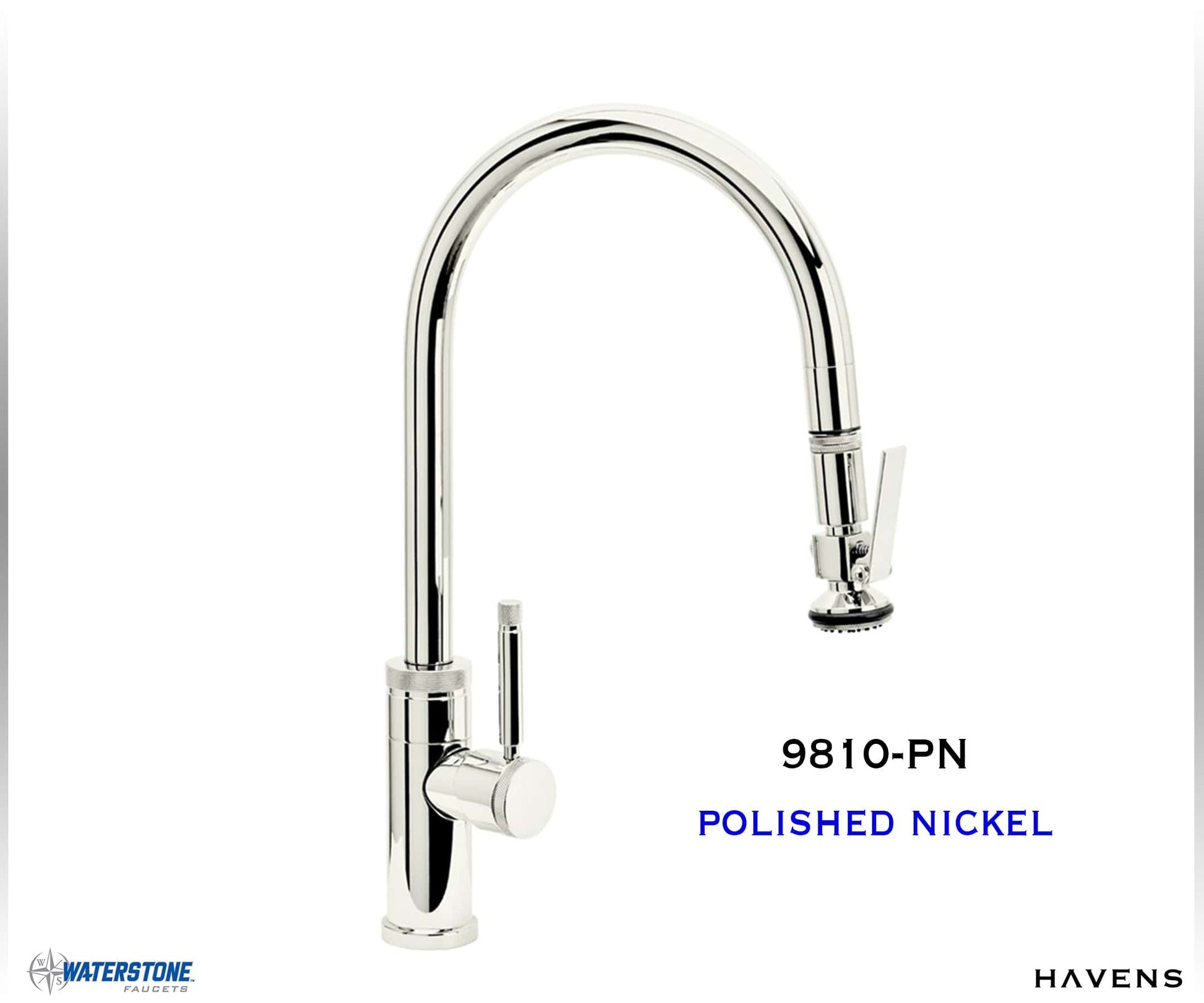 Waterstone Industrial PLP Pulldown Faucet - 9810 (Angled) - Havens | Luxury Metals