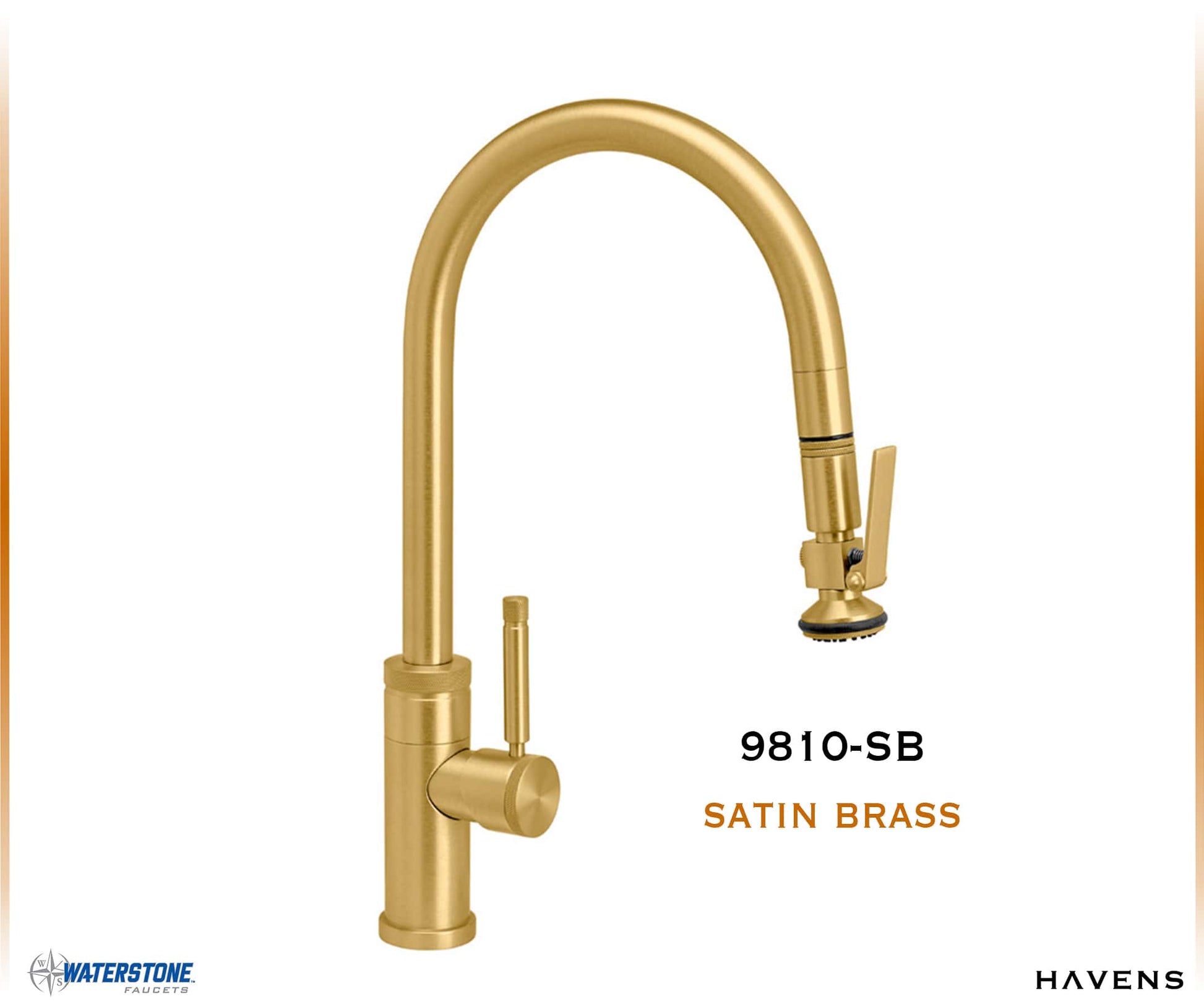 Waterstone Industrial PLP Pulldown Faucet - 9810 (Angled) - Havens | Luxury Metals