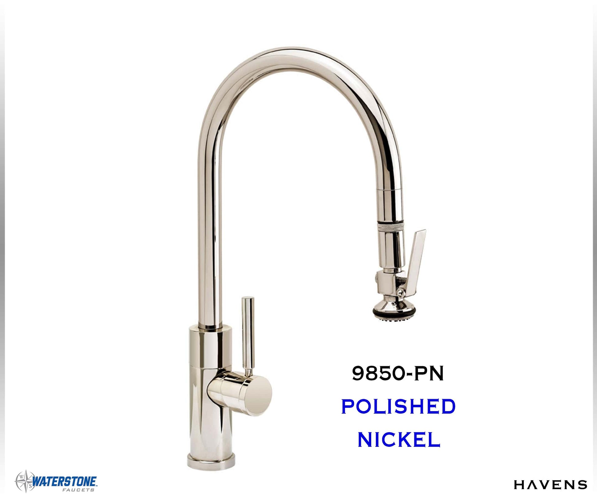 Waterstone Modern PLP Pulldown Faucet - 9850 - Havens | Luxury Metals