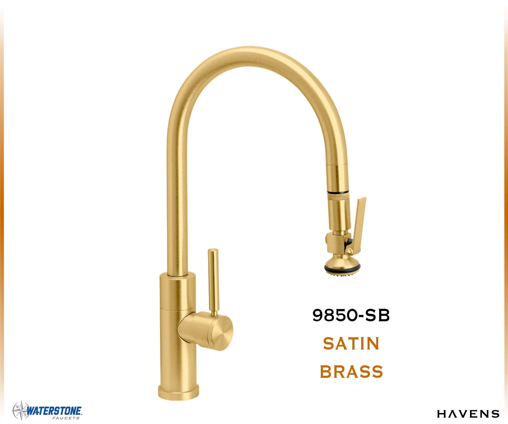 Waterstone Modern PLP Pulldown Faucet - 9850 - Havens | Luxury Metals