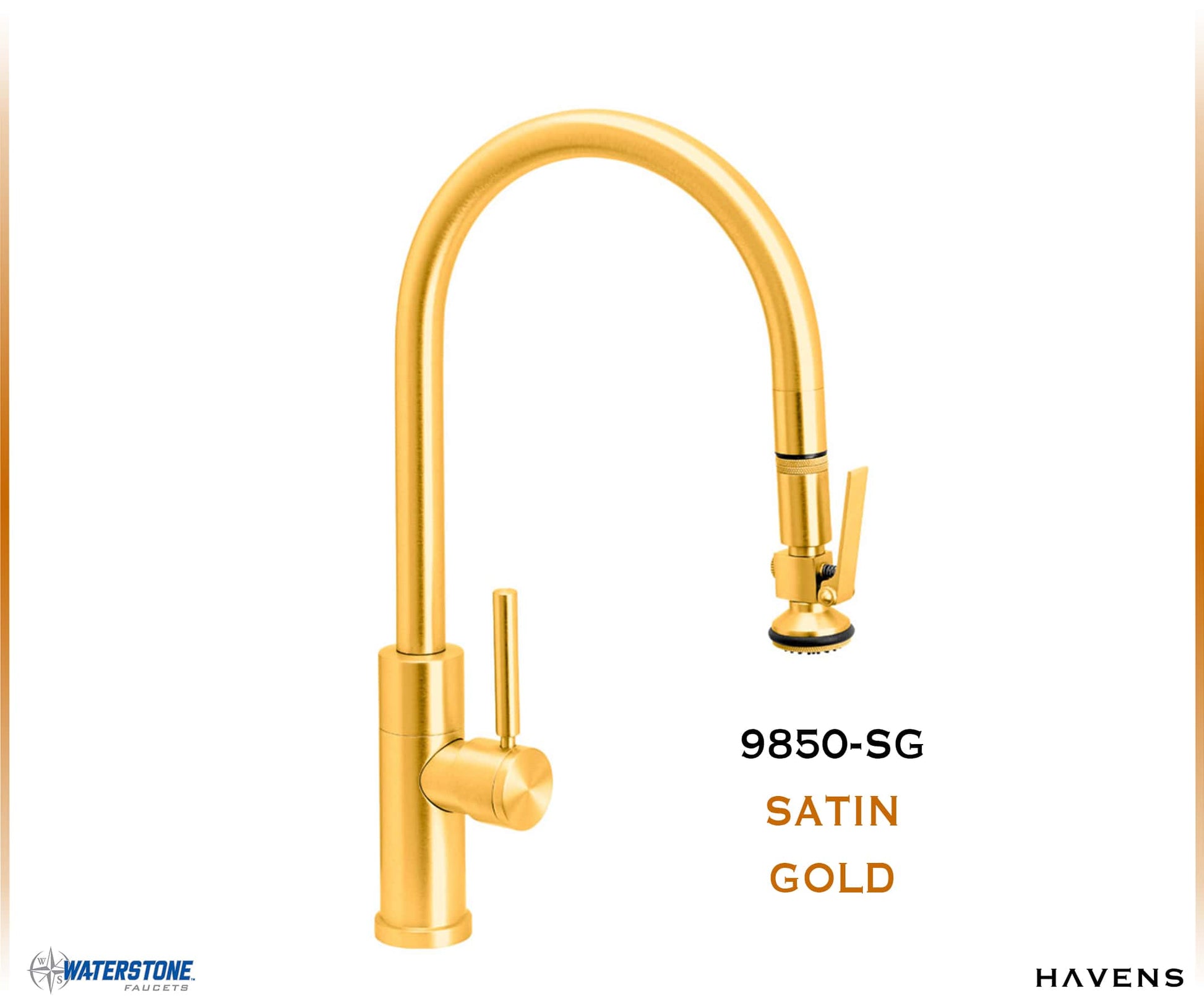 Waterstone Modern PLP Pulldown Faucet - 9850 - Havens | Luxury Metals