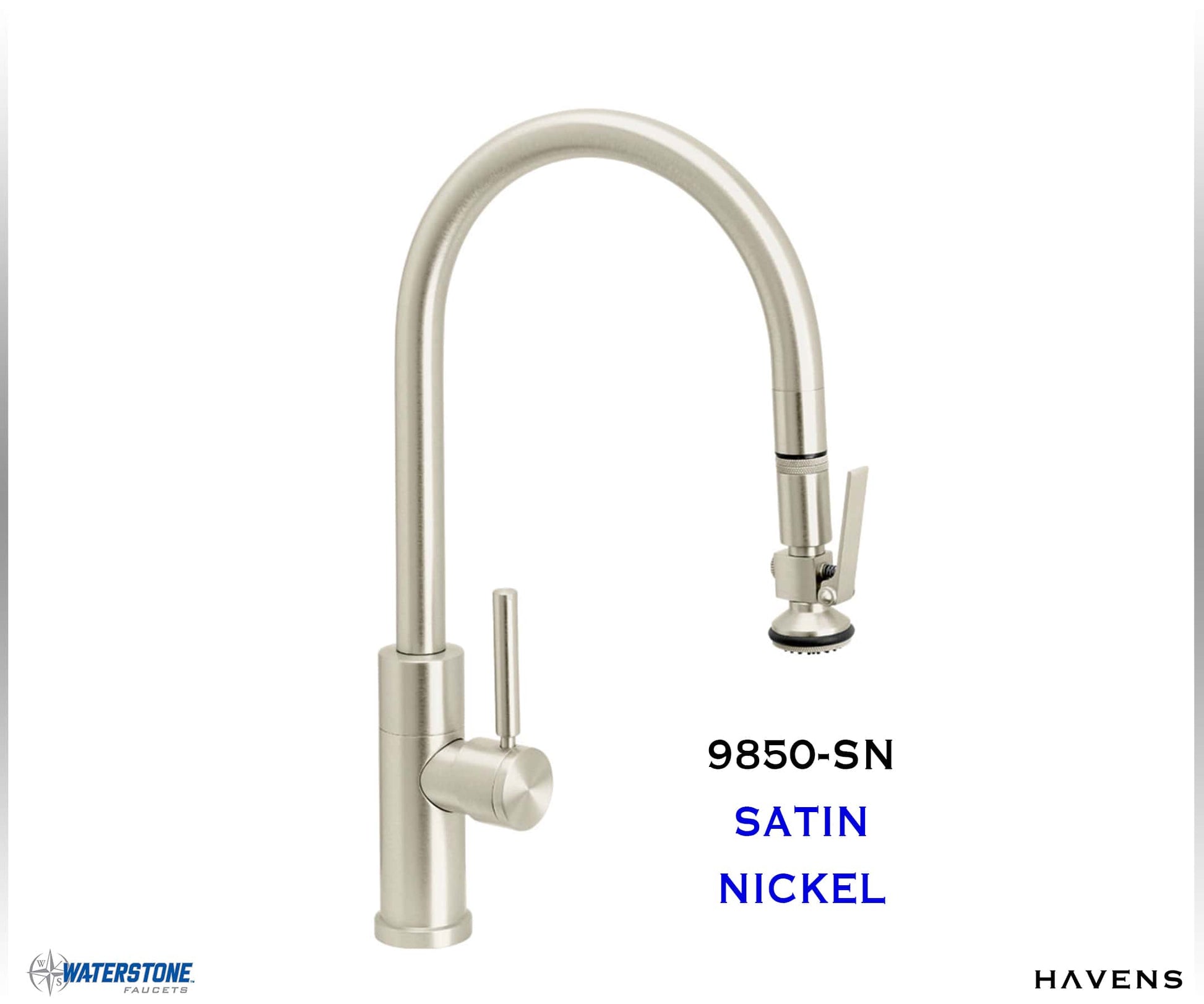 Waterstone Modern PLP Pulldown Faucet - 9850 - Havens | Luxury Metals