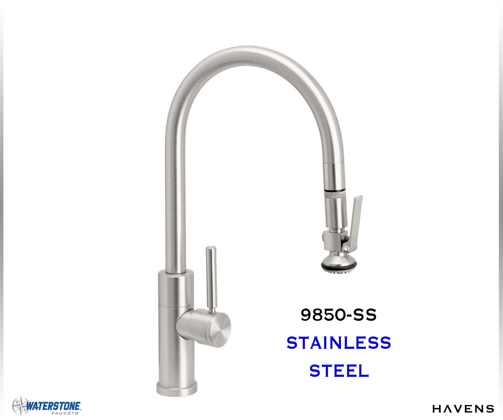 Waterstone Modern PLP Pulldown Faucet - 9850 - Havens | Luxury Metals