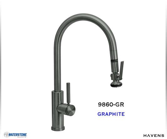 Waterstone Modern PLP Angled Pulldown Faucet - 9860 - Havens | Luxury Metals