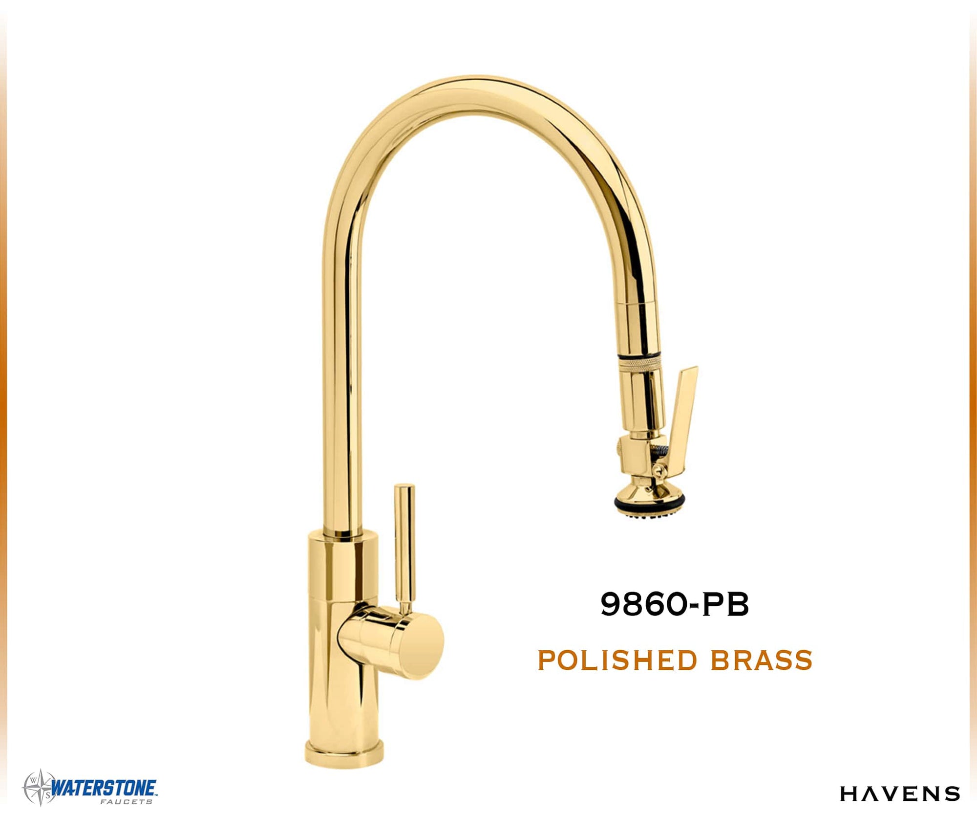 Waterstone Modern PLP Angled Pulldown Faucet - 9860