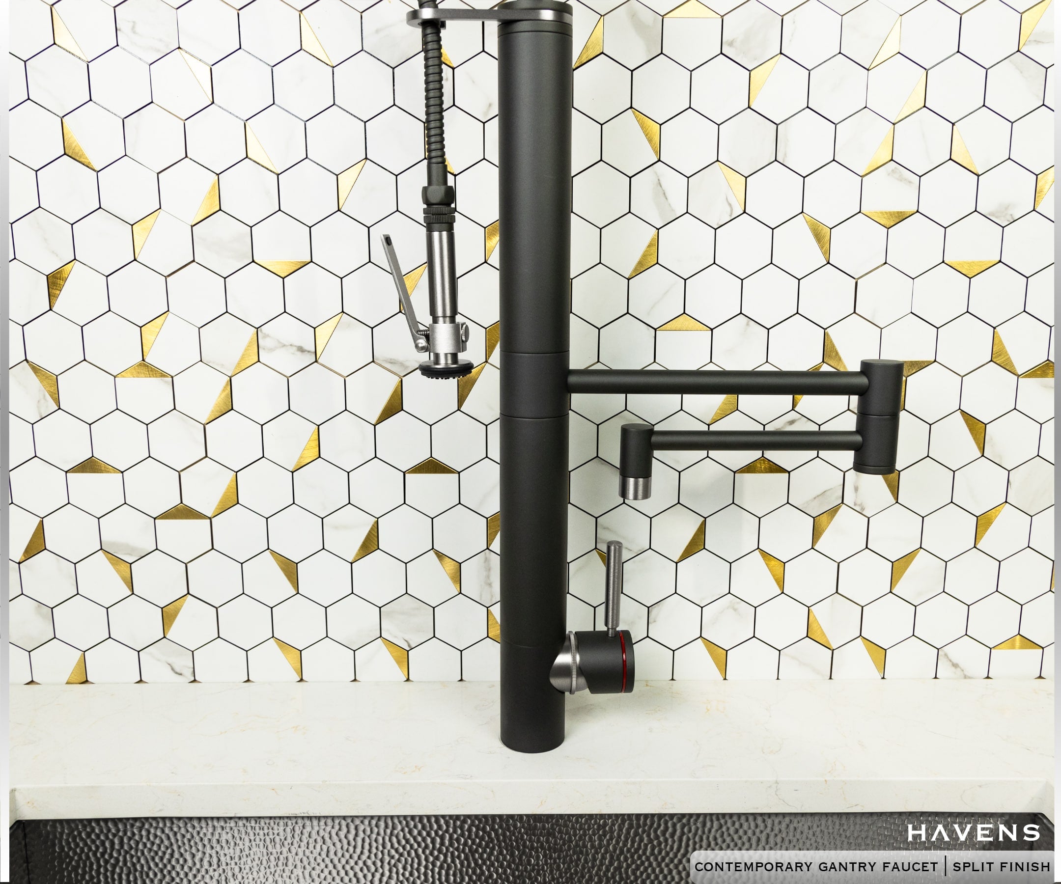 Waterstone Contemporary Gantry Faucet – Straight Spout 3710-18 - Havens | Luxury Metals