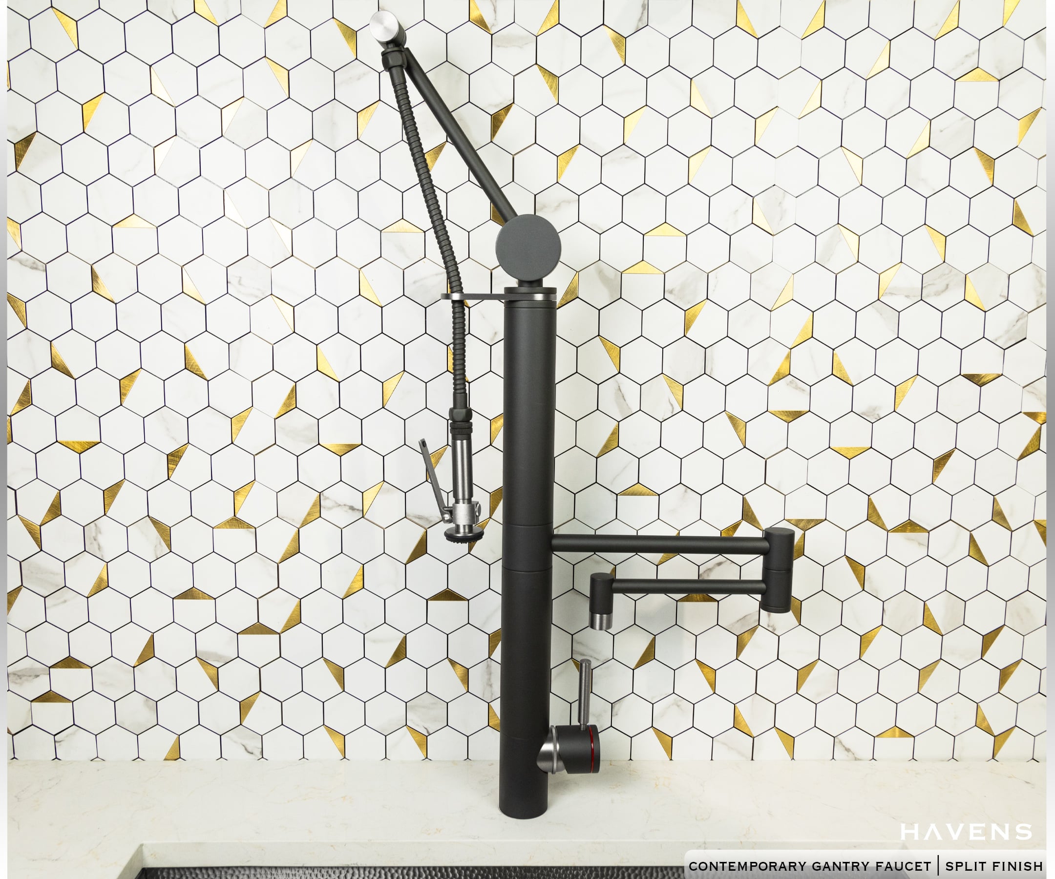 Waterstone Contemporary Gantry Faucet – Straight Spout 3710-12 - Havens | Luxury Metals