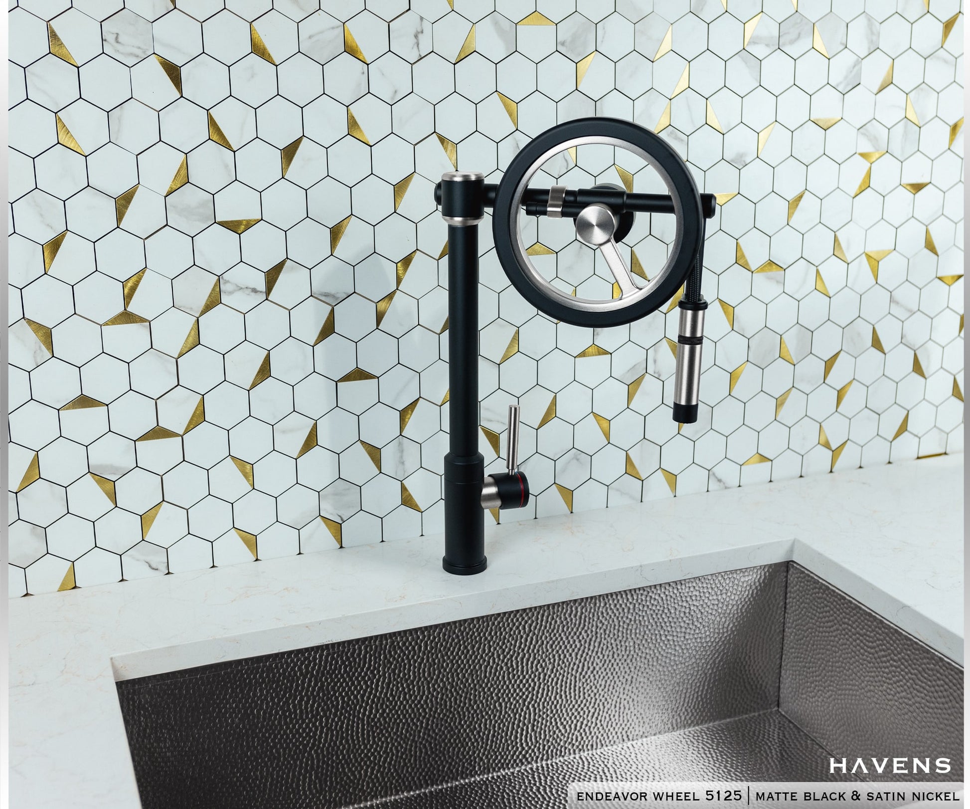 Waterstone Endeavor Wheel Faucet 5125 - Havens | Luxury Metals