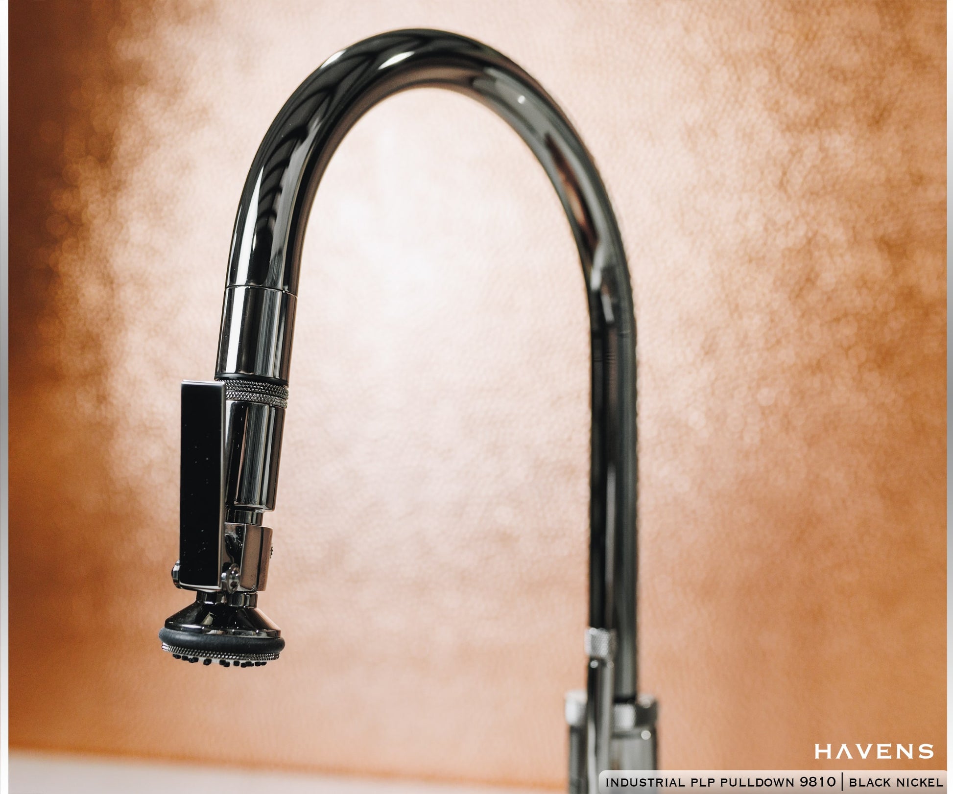 Waterstone Industrial PLP Pulldown Faucet - 9810 (Angled) - Havens | Luxury Metals