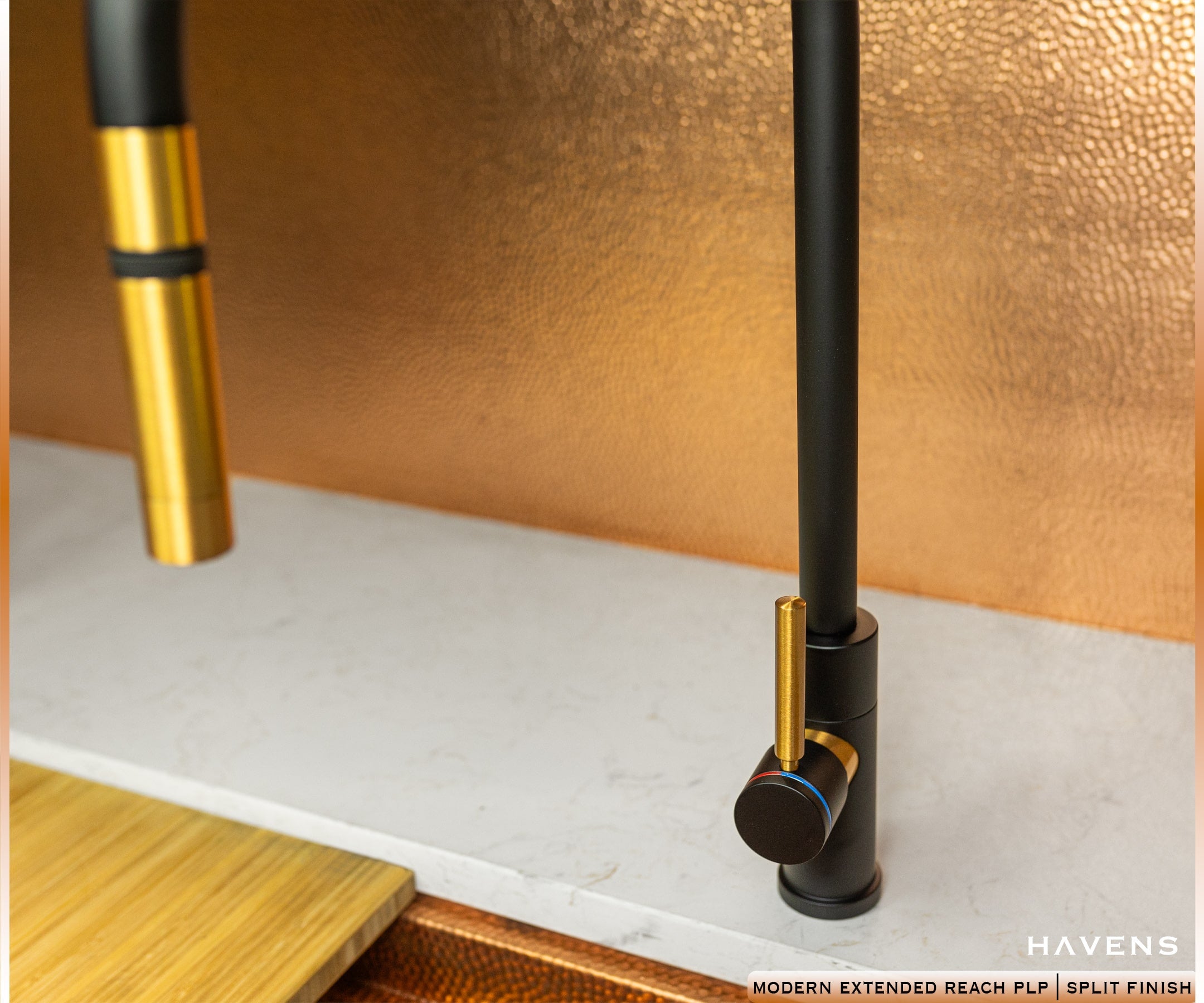 Waterstone Modern Extended Reach PLP Pulldown Faucet - 9350 - Havens | Luxury Metals