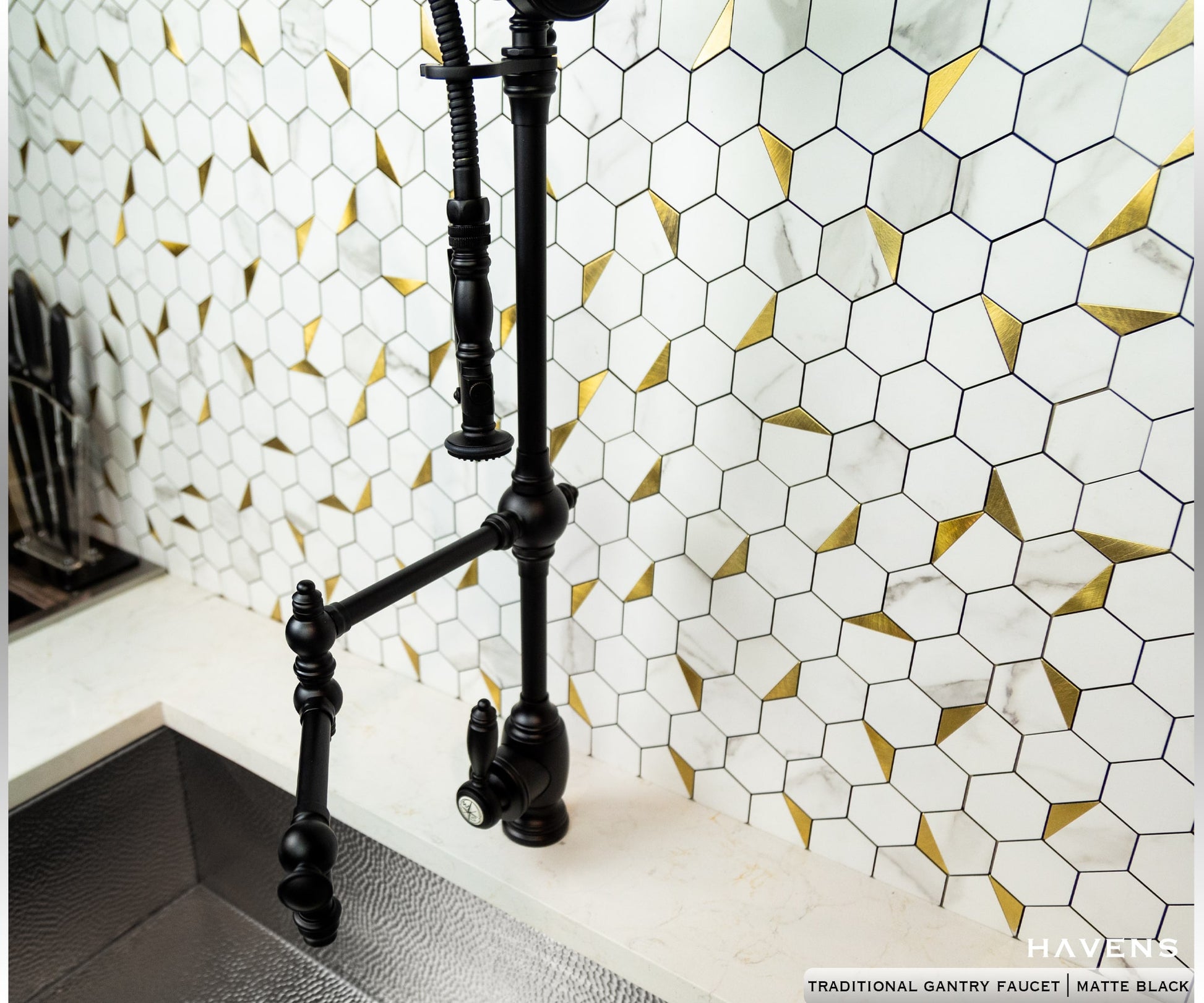 Waterstone Traditional Gantry Faucet – Articulated Spout 4410-18