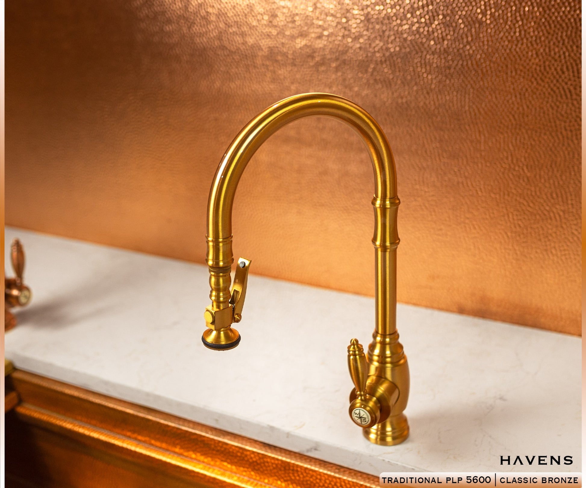 Waterstone Traditional PLP Pulldown Faucet 5600 - Havens | Luxury Metals