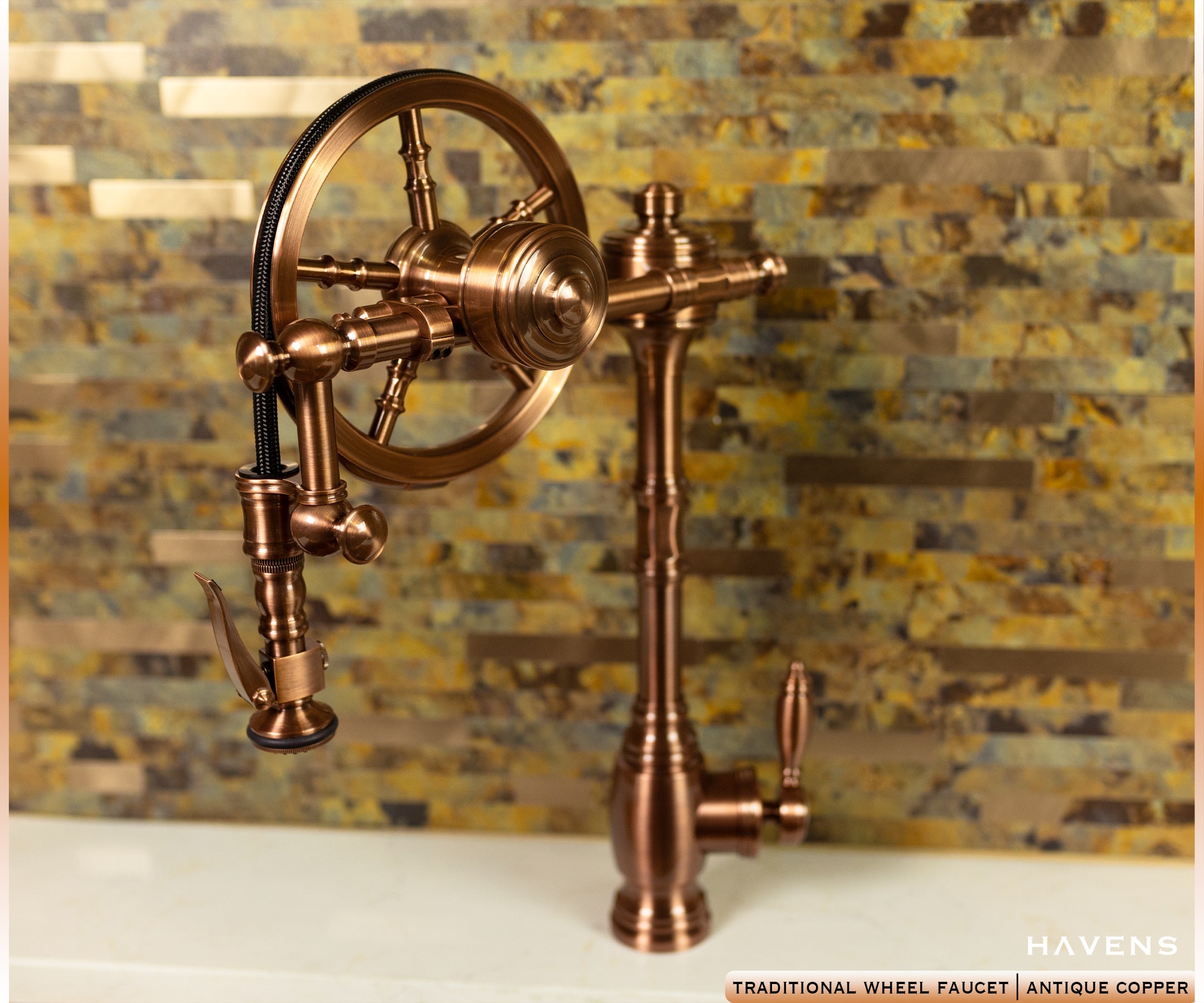 Waterstone Traditional Wheel Faucet 5100 - Havens | Luxury Metals