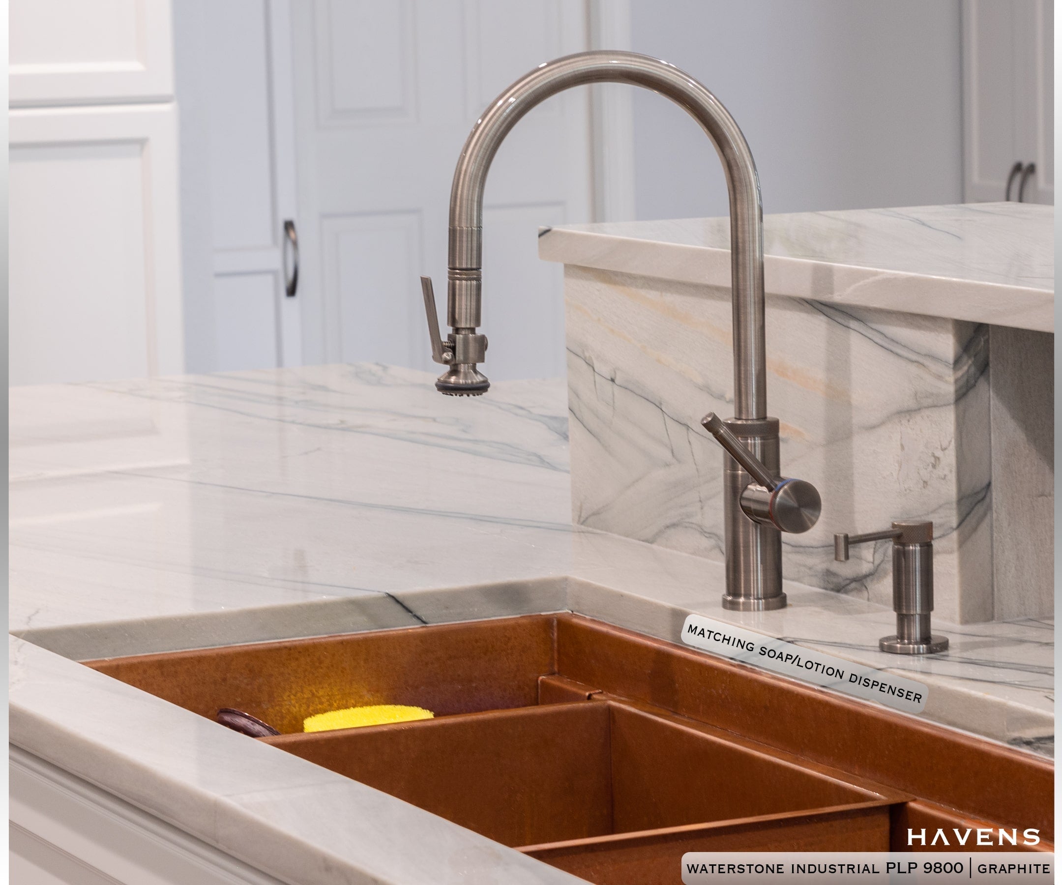 Waterstone Industrial PLP Pulldown Faucet - 9800 - Havens | Luxury Metals
