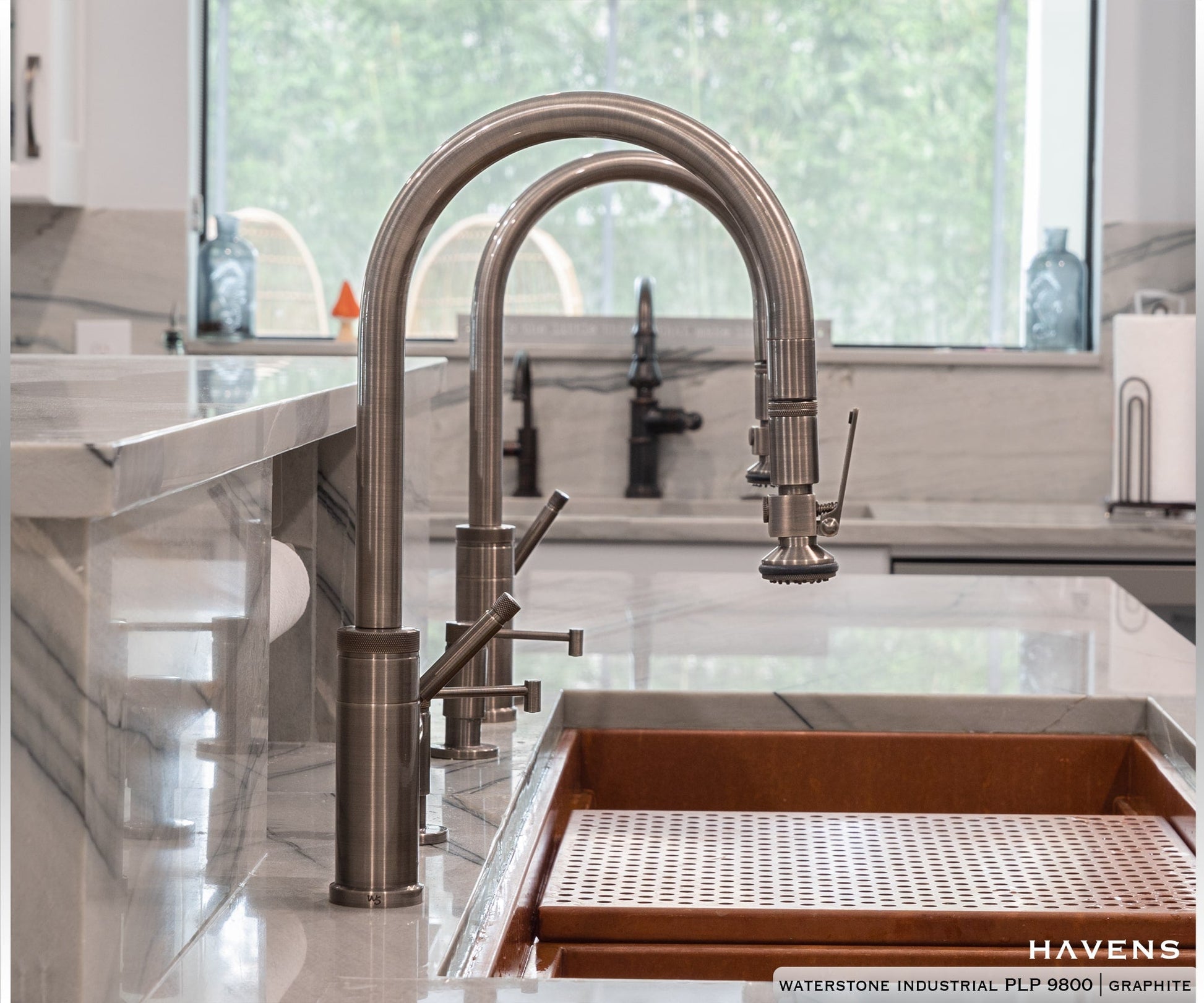 Waterstone Industrial PLP Pulldown Faucet – Lever Sprayer - 9800