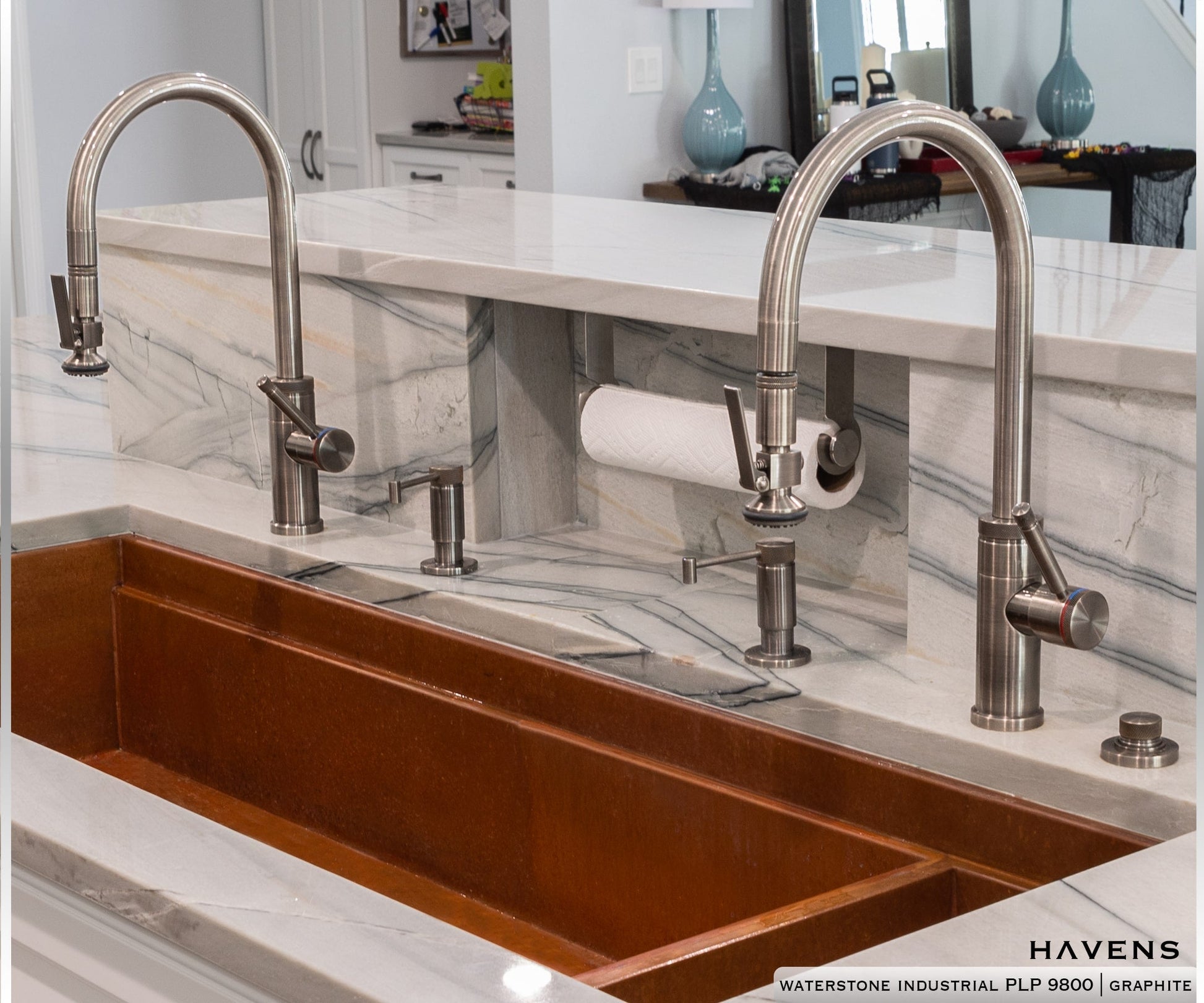 Waterstone Industrial PLP Pulldown Faucet – Lever Sprayer - 9800