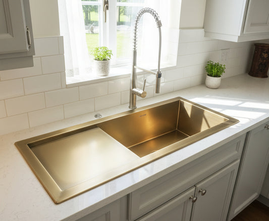 Drainboard Sink - Premium Brass