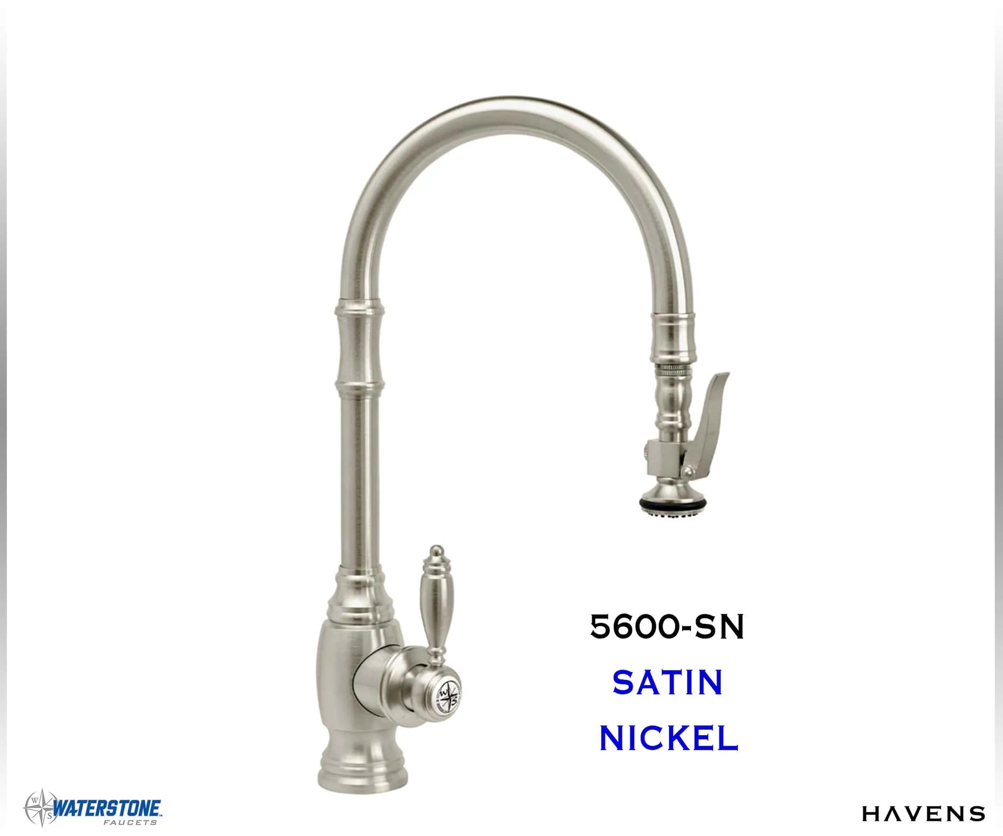 Waterstone Traditional PLP Pulldown Faucet 5610 (Angled Spout)