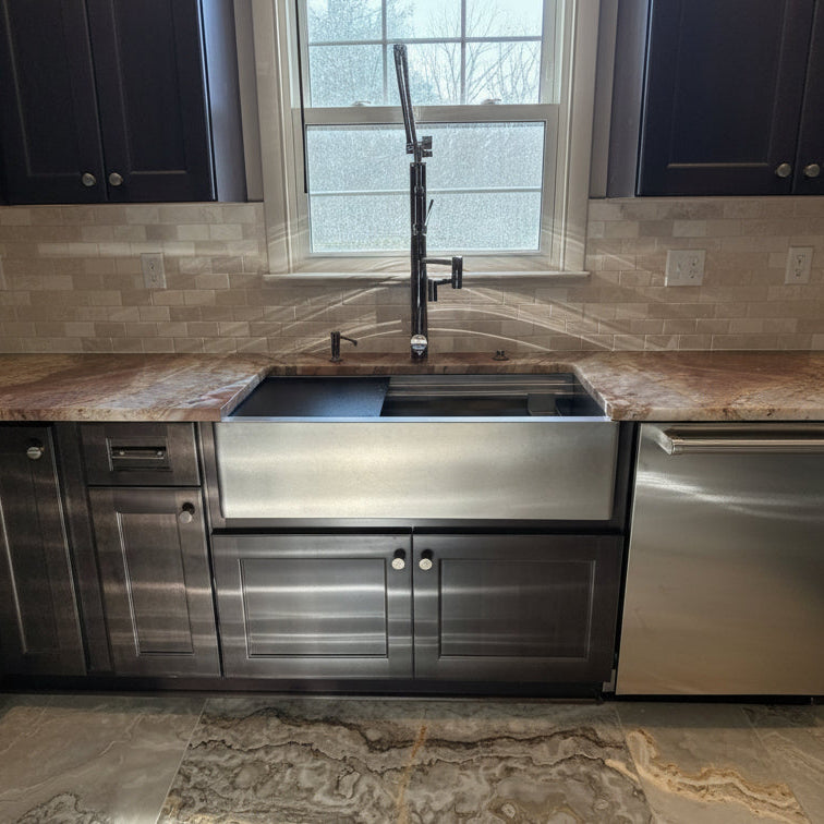 Eclipse Farmhouse Sink - Stainless Steel