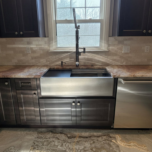 Eclipse Farmhouse Sink - Stainless Steel