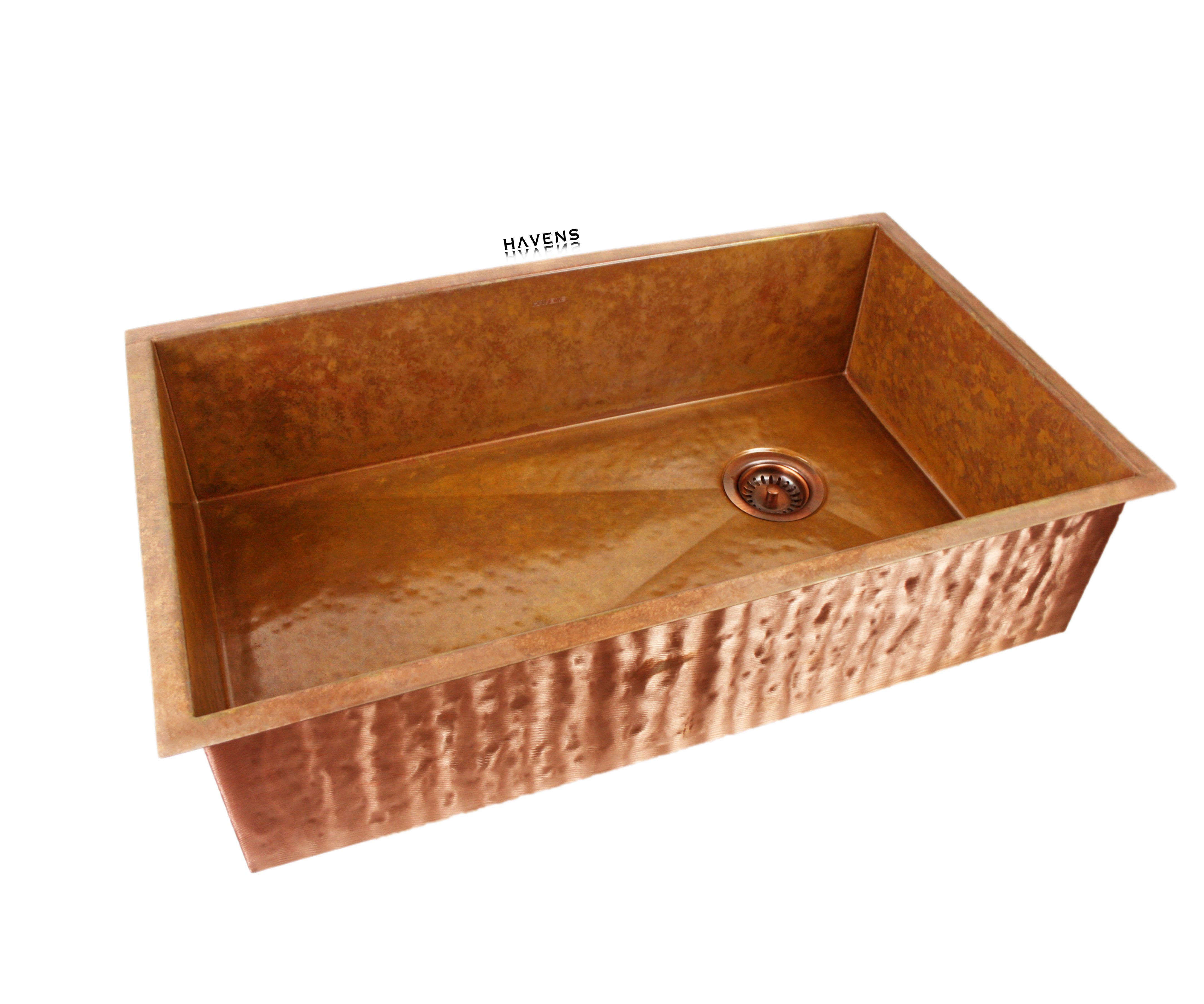 Heritage Undermount Sink - Pure Copper - Havens | Luxury Metals