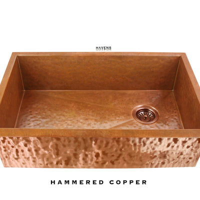 Heritage Undermount Sink - Pure Copper - Havens | Luxury Metals