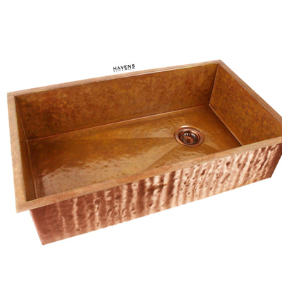 Heritage Undermount Sink - Pure Copper - Havens | Luxury Metals