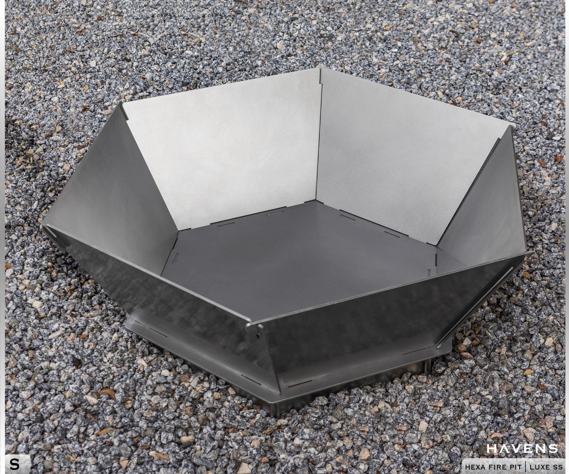 Hexa Fire Feature - Stainless - Havens | Luxury Metals