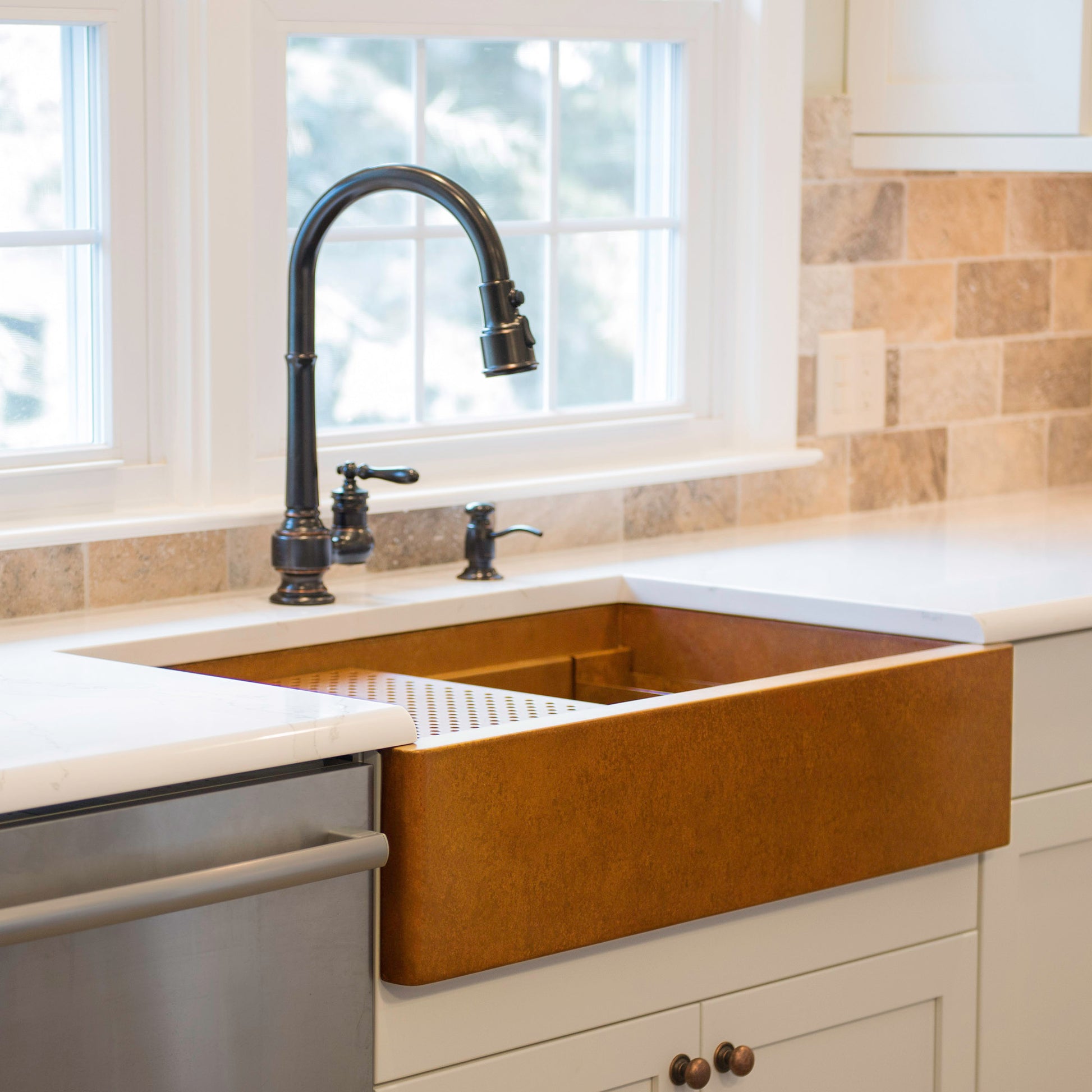 Custom Farmhouse Sink - Pure Copper - Havens | Luxury Metals