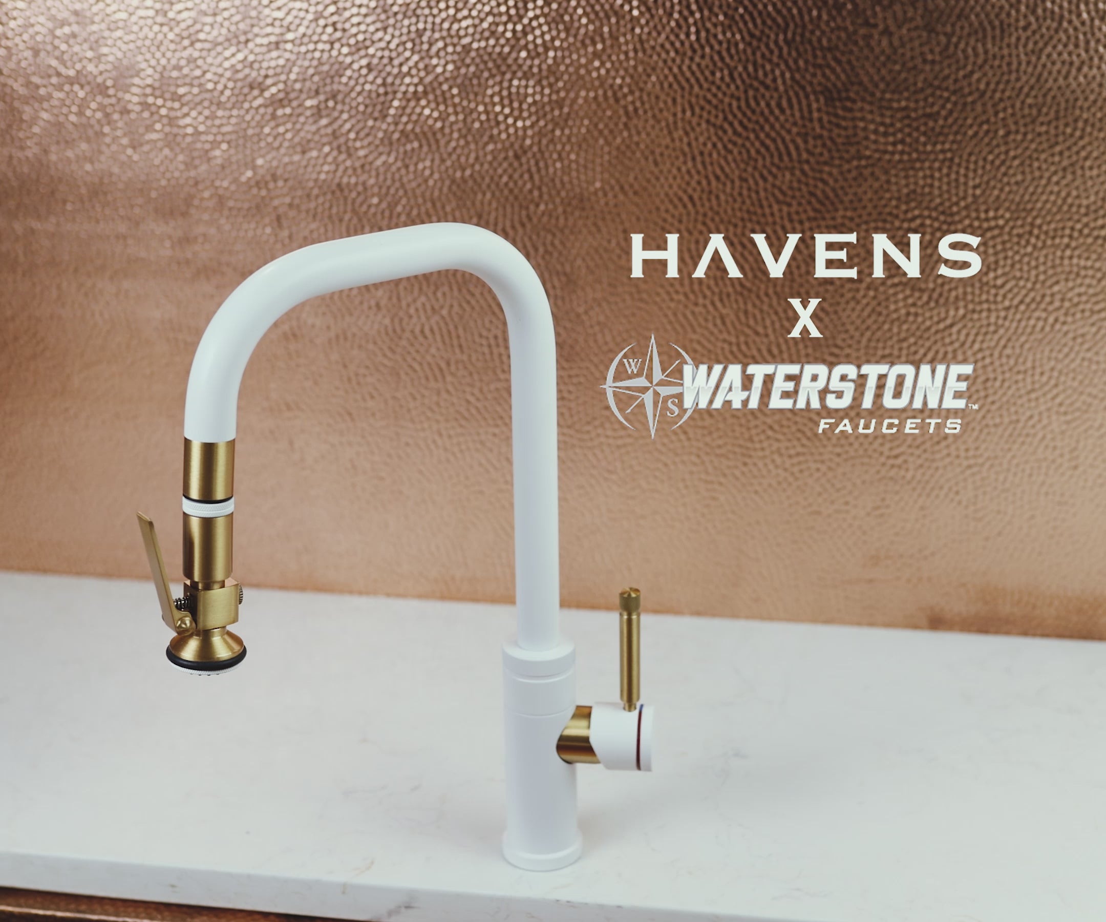 Waterstone Fulton Industrial PLP Pulldown Faucet – Angled Spout – Lever Sprayer – 10270