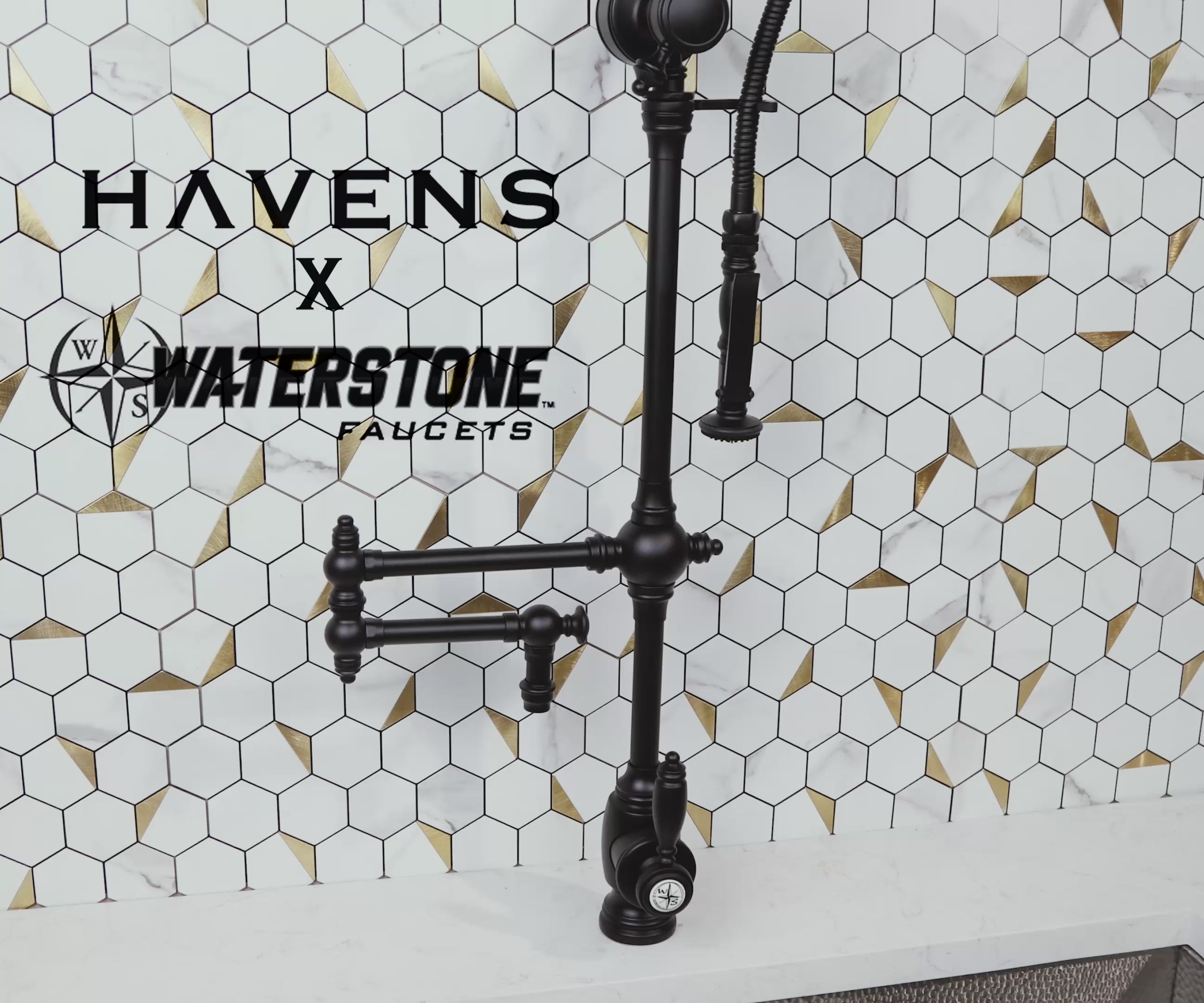 Waterstone Traditional Gantry Faucet 12" – Articulated Spout - 4410-12