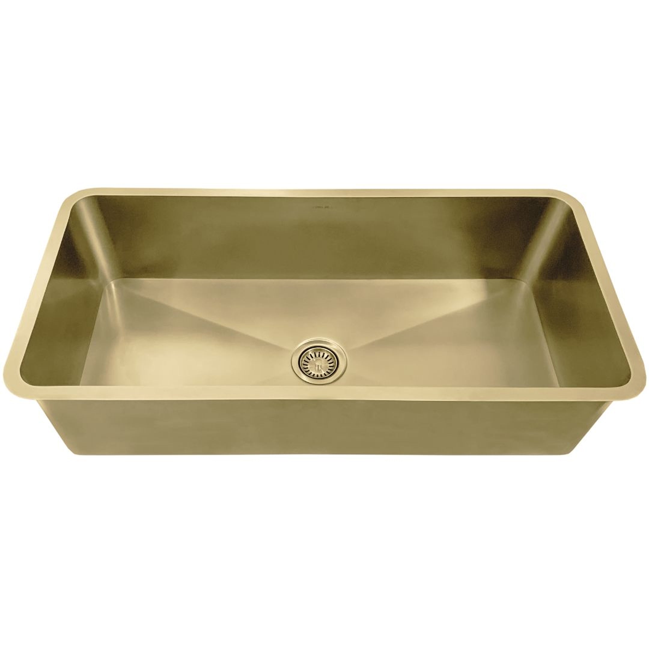 Radius Corner Sink - Copper/Brass