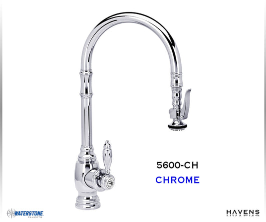 Waterstone Traditional PLP Pulldown Faucet 5600 - Havens | Luxury Metals