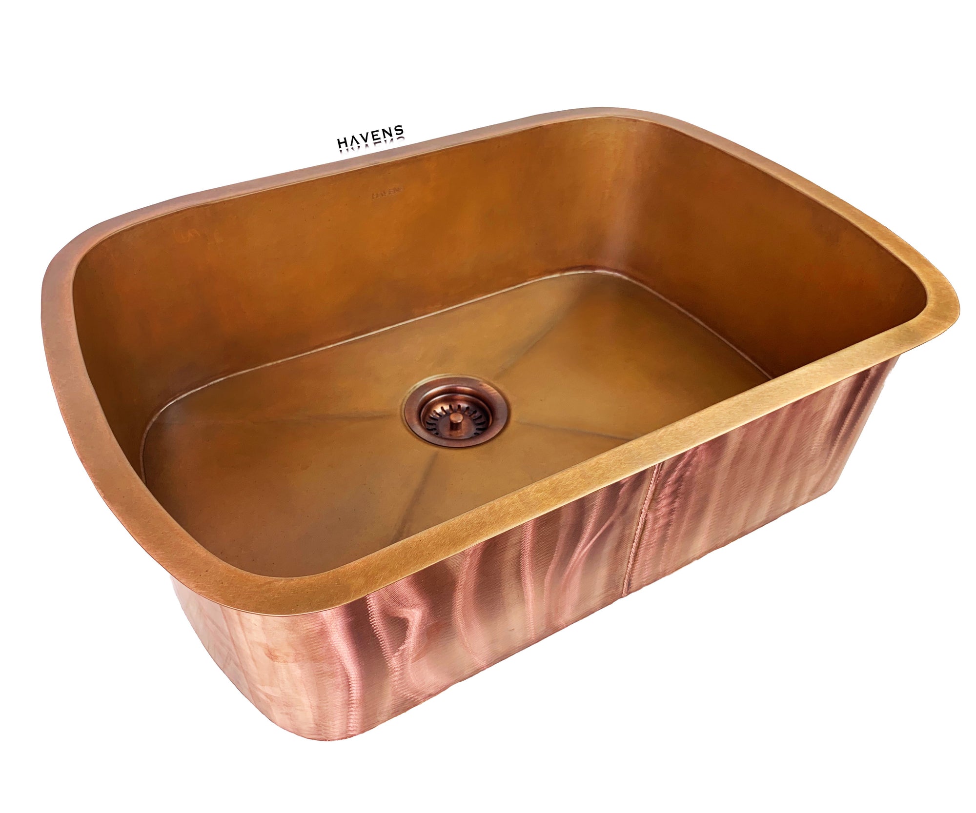 Custom Radius Corner Sink - Copper