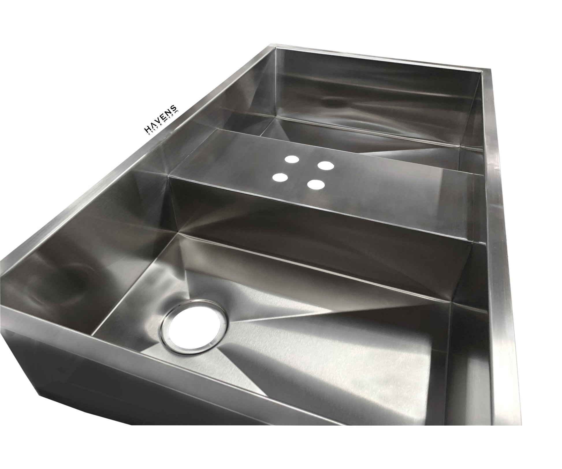 Custom Undermount Sink (Faucet Deck) - Stainless - Havens | Luxury Metals