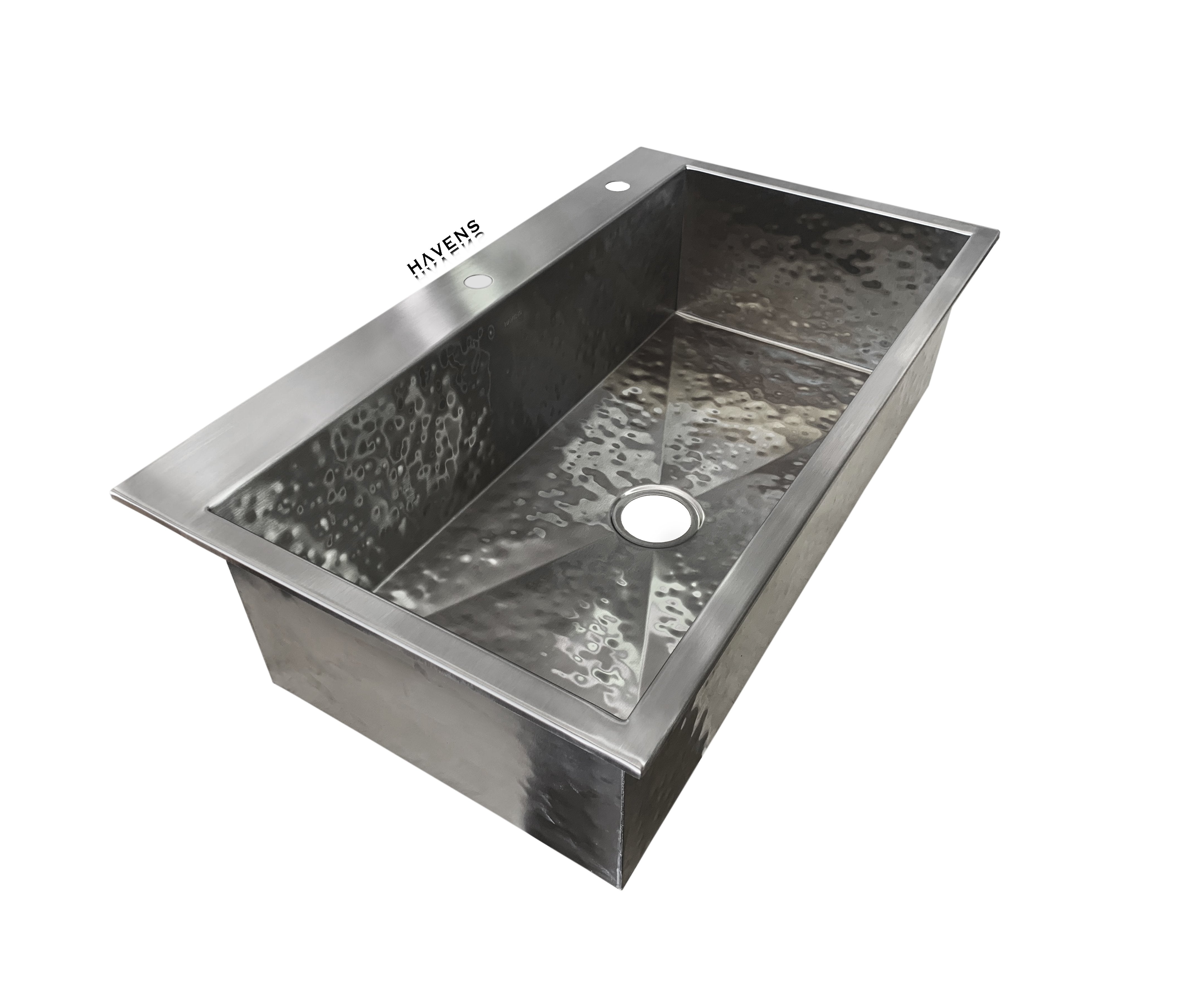 Custom Topmount Sink - Stainless Steel - Havens | Luxury Metals
