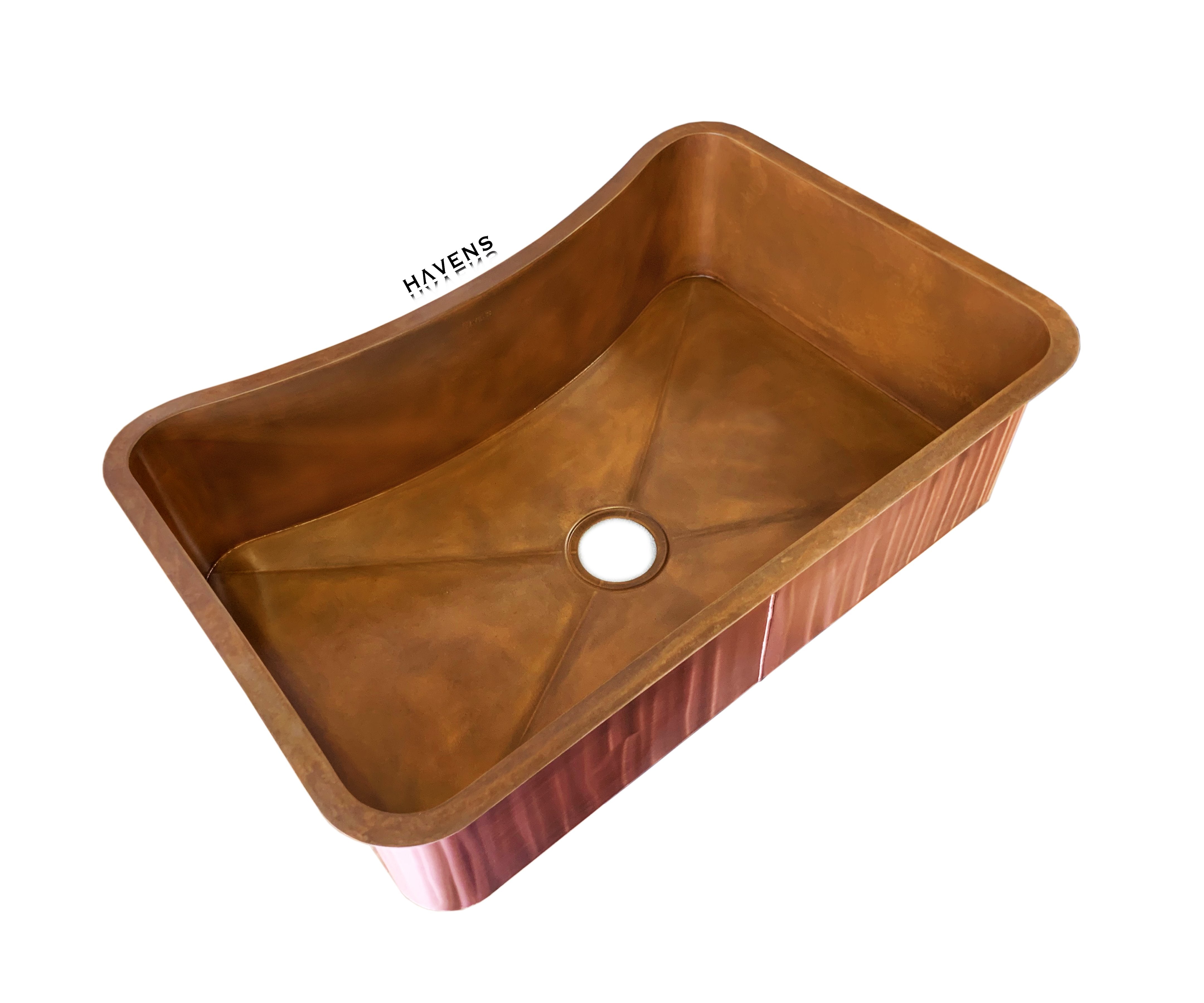 Custom Irregular Shape Sink - Pure Copper - Havens | Luxury Metals